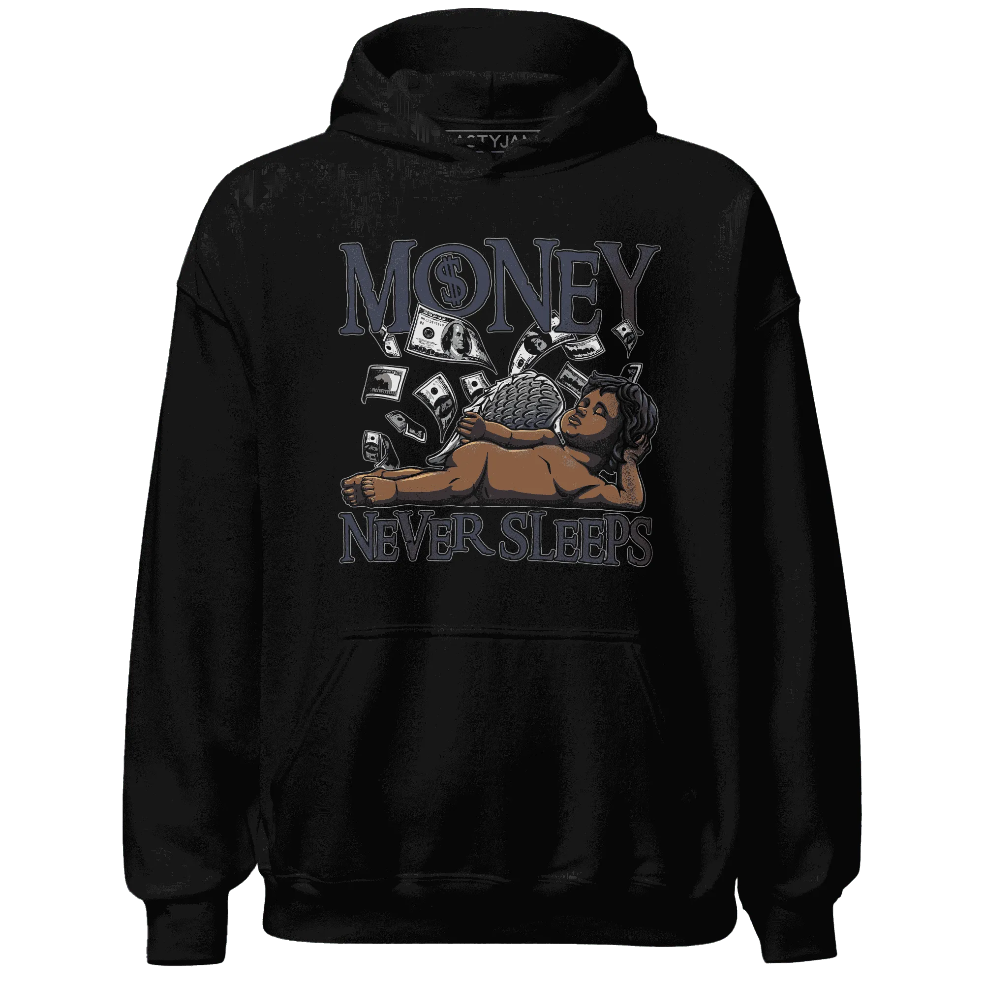 VaporMax-Plus-Midnight-Navy-White-Metallic-Silver-NastyJamz-Hoodie-Match-Money-Never-Sleeps