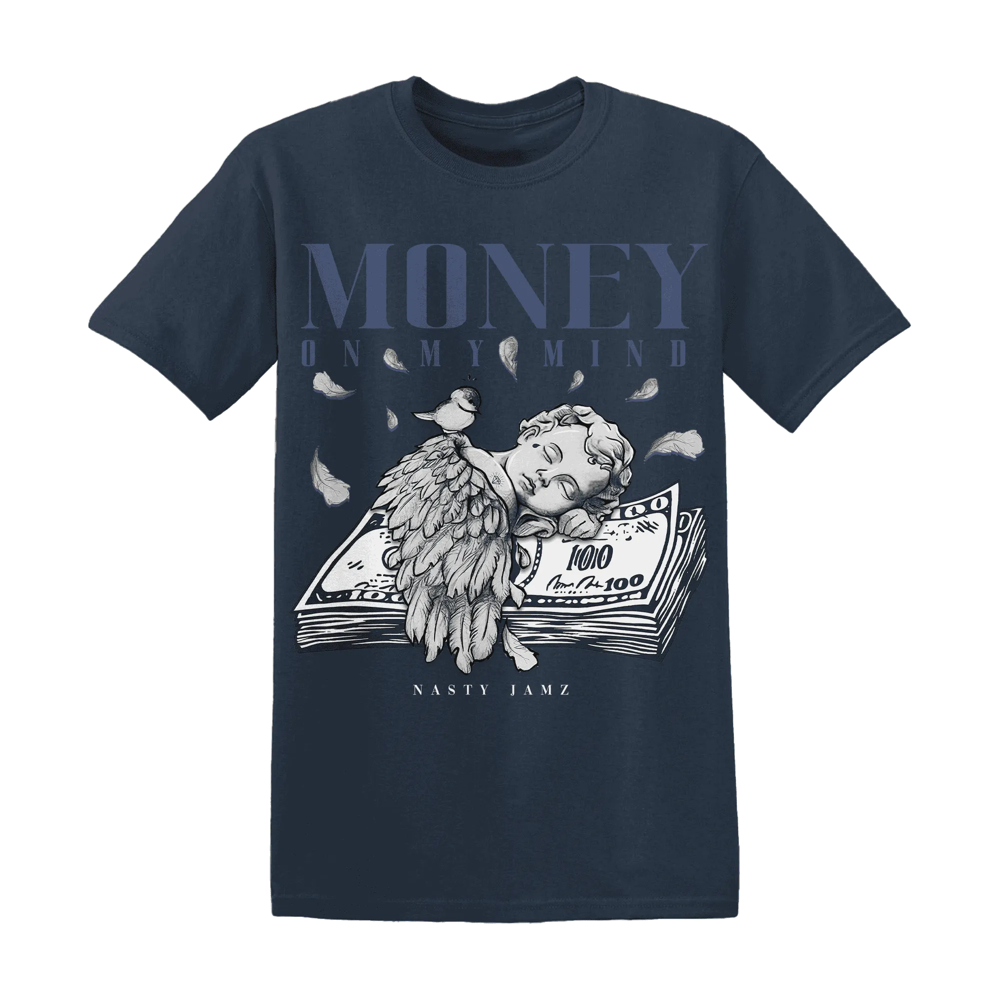 Low-Diffused-Blue-11s-T-Shirt-Match-Money-On-My-Mind-Angel