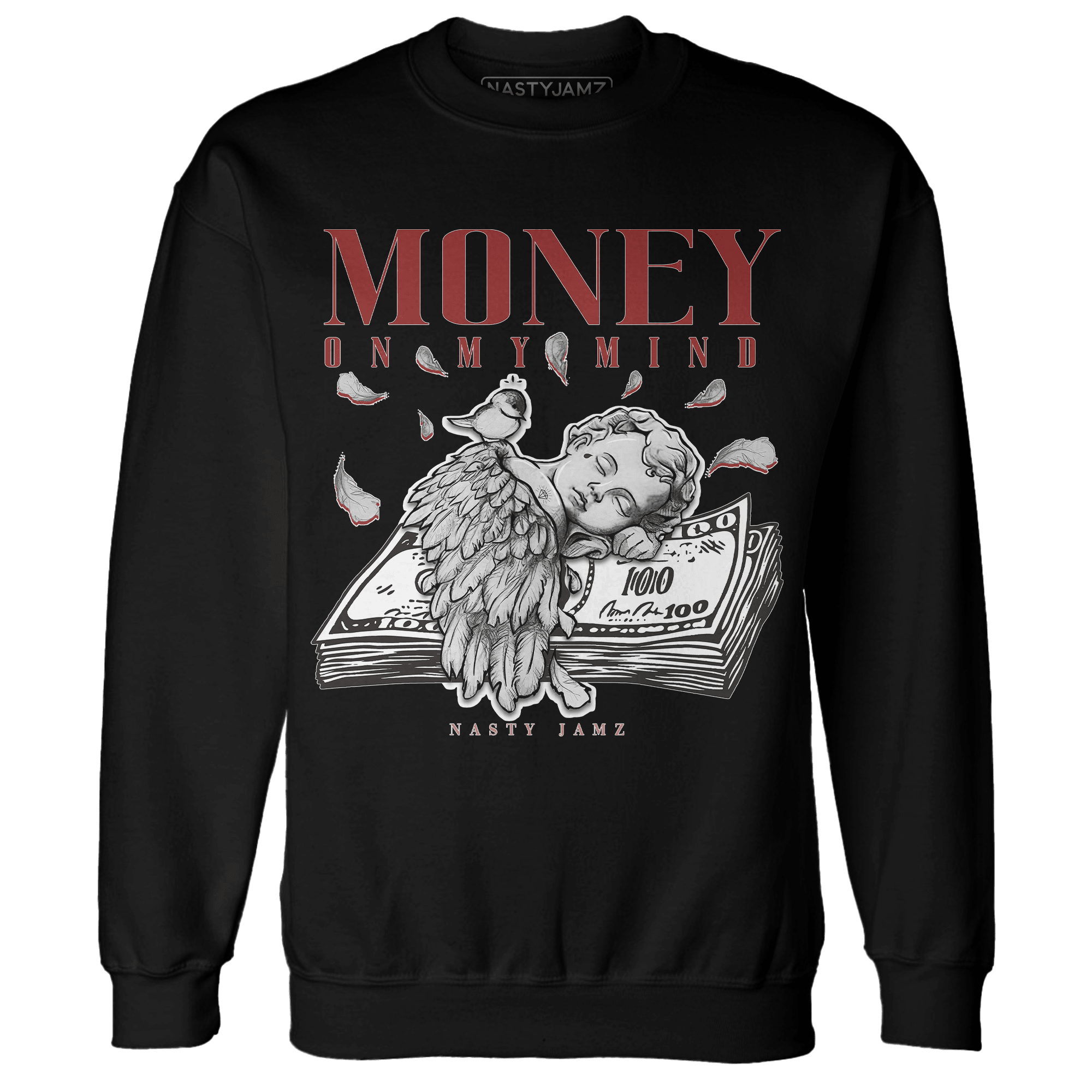Dune Red 13s Sweatshirt Match Money On My Mind Angel - NastyJamz