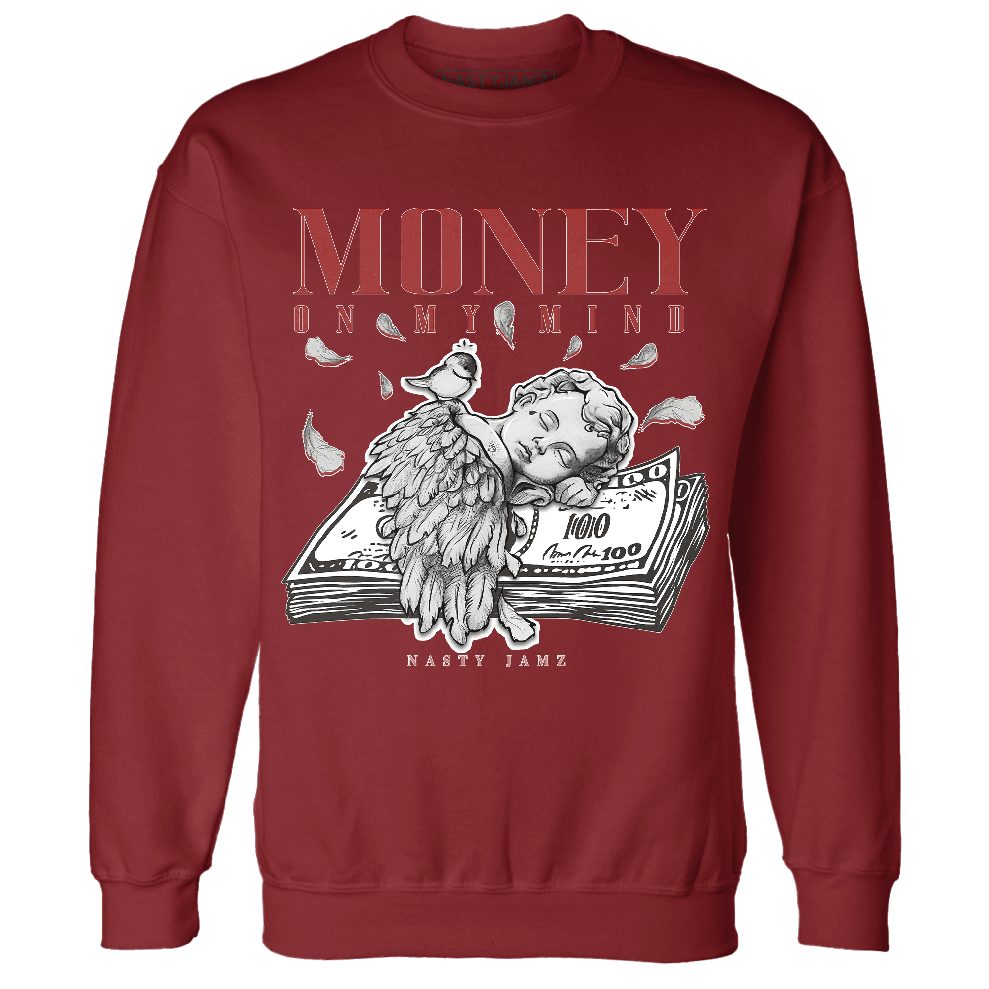 Dune Red 13s Sweatshirt Match Money On My Mind Angel - NastyJamz