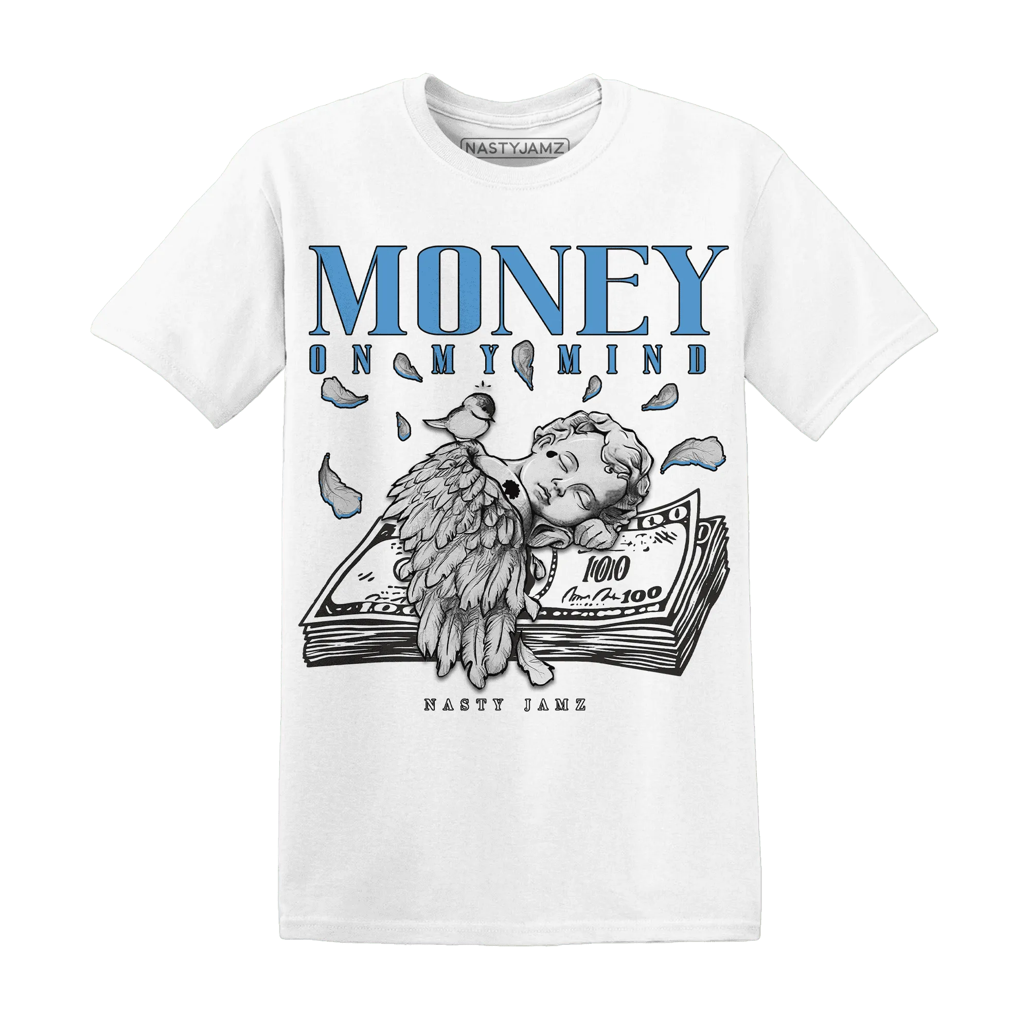 Carolina-Blue-Univercitii-17s-NastyJamz-T-Shirt-Match-Money-On-My-Mind-Angel