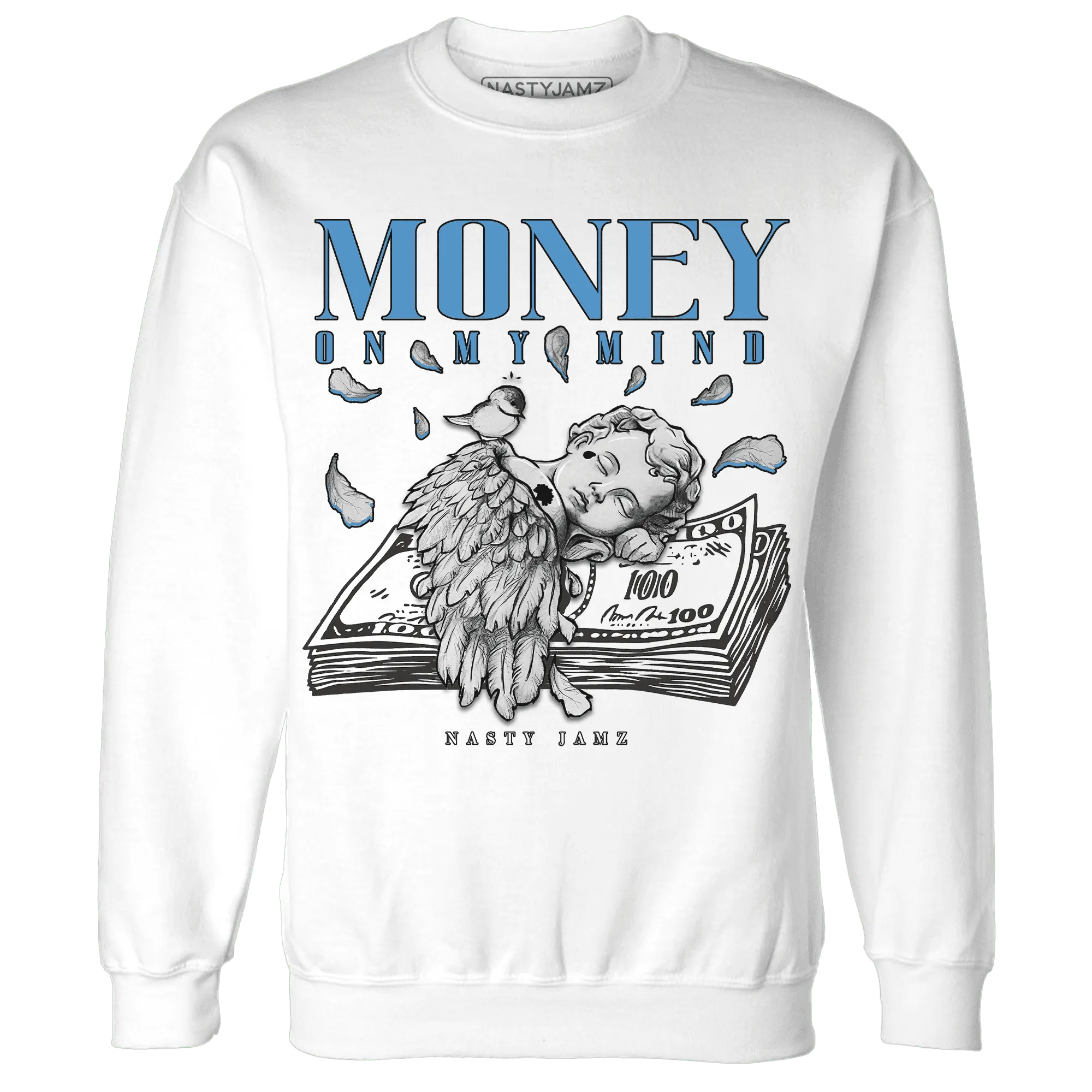 Carolina-Blue-Univercitii-17s-NastyJamz-Sweatshirt-Match-Money-On-My-Mind-Angel