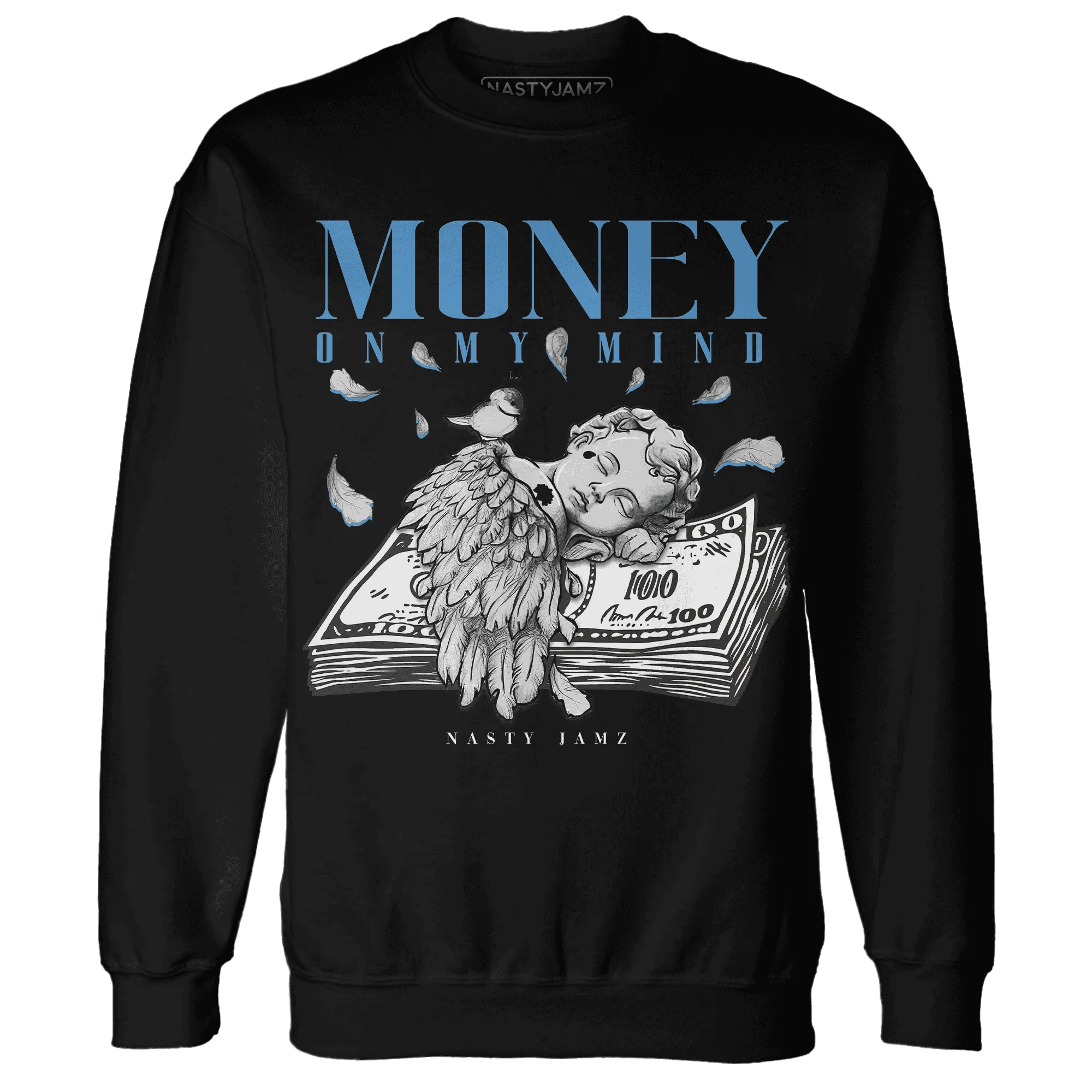 Carolina-Blue-Univercitii-17s-NastyJamz-Sweatshirt-Match-Money-On-My-Mind-Angel