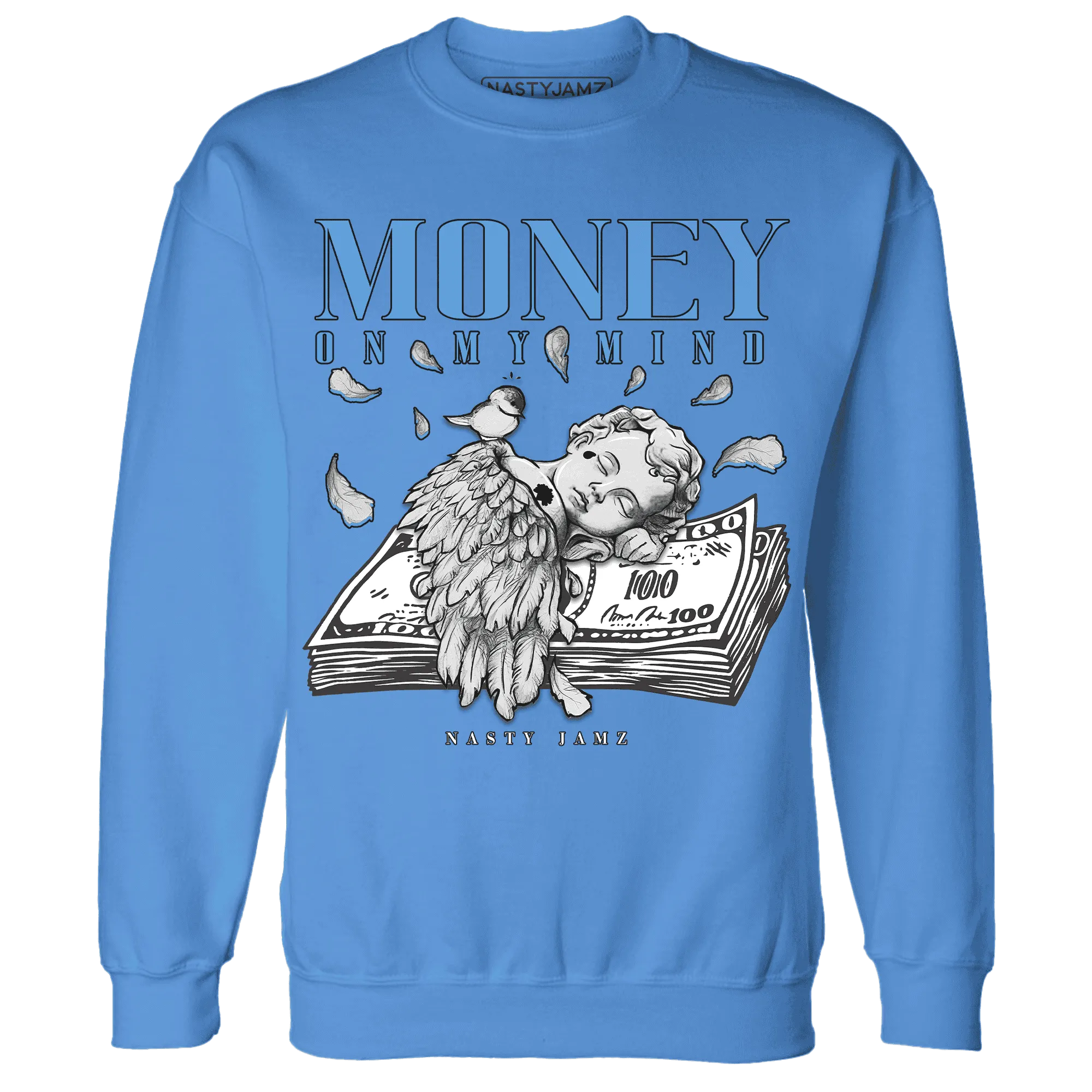 Carolina-Blue-Univercitii-17s-NastyJamz-Sweatshirt-Match-Money-On-My-Mind-Angel