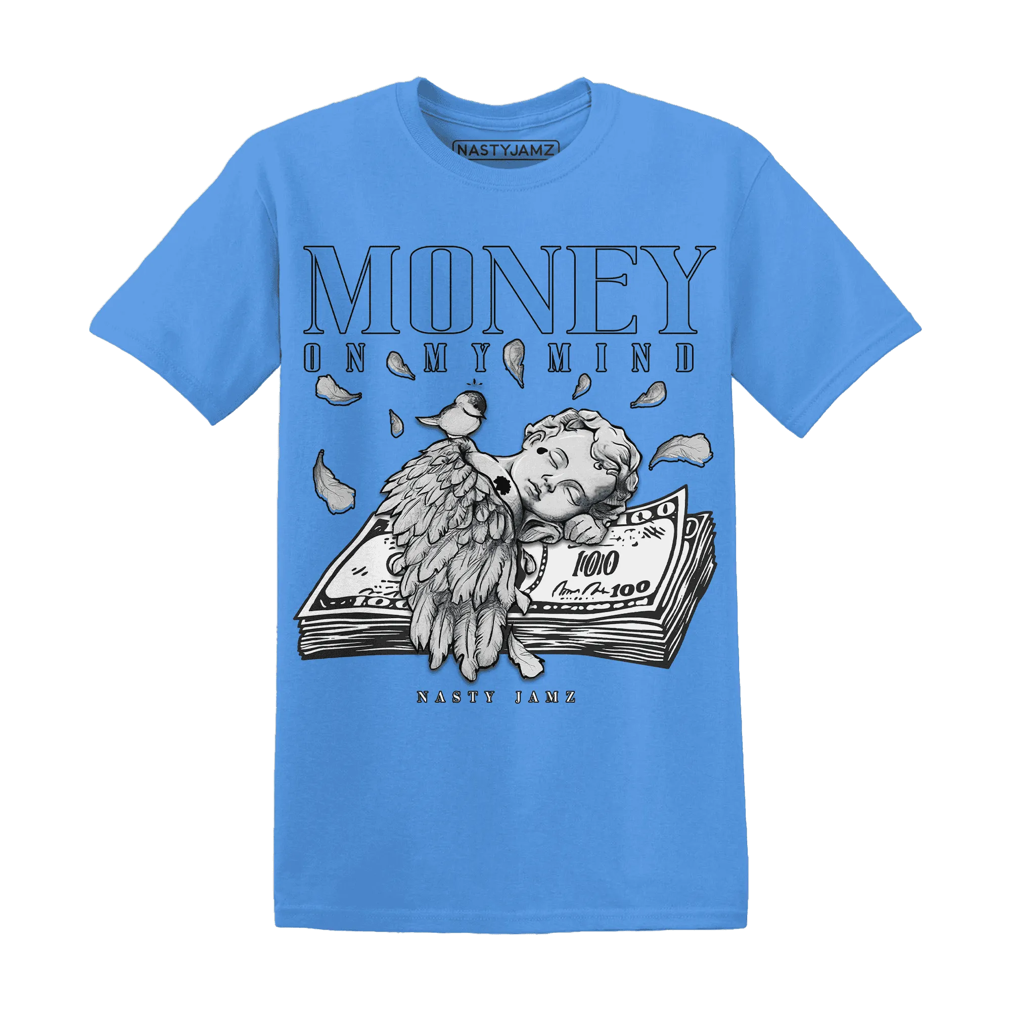 Carolina-Blue-Univercitii-17s-NastyJamz-T-Shirt-Match-Money-On-My-Mind-Angel