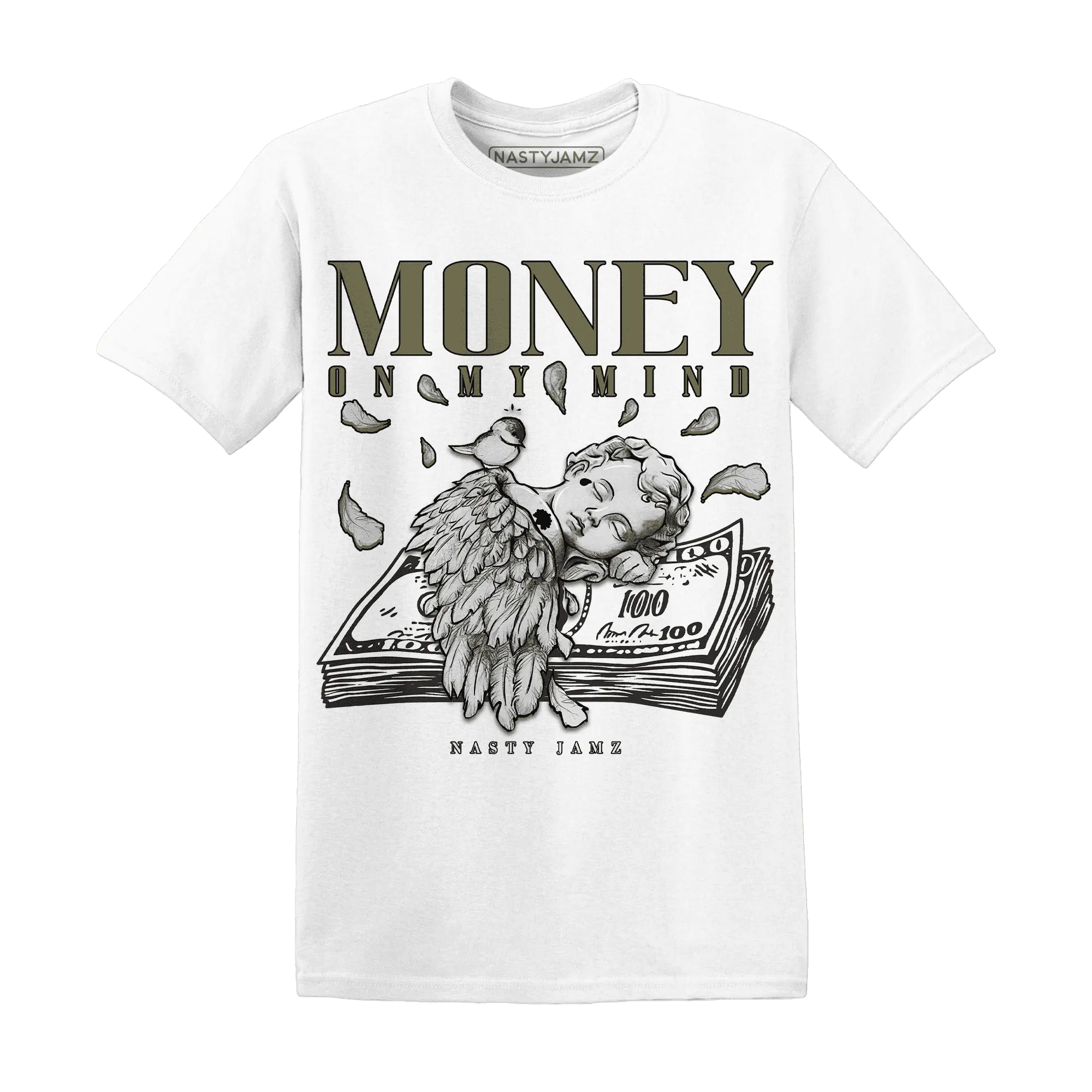 Medium-Olive-1s-NastyJamz-T-Shirt-Match-Money-On-My-Mind-Angel