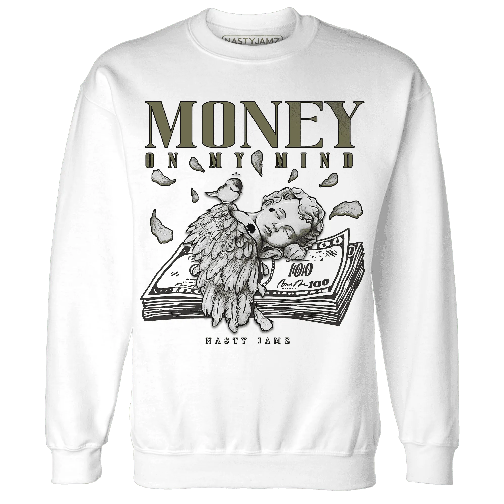 Medium-Olive-1s-NastyJamz-Sweatshirt-Match-Money-On-My-Mind-Angel