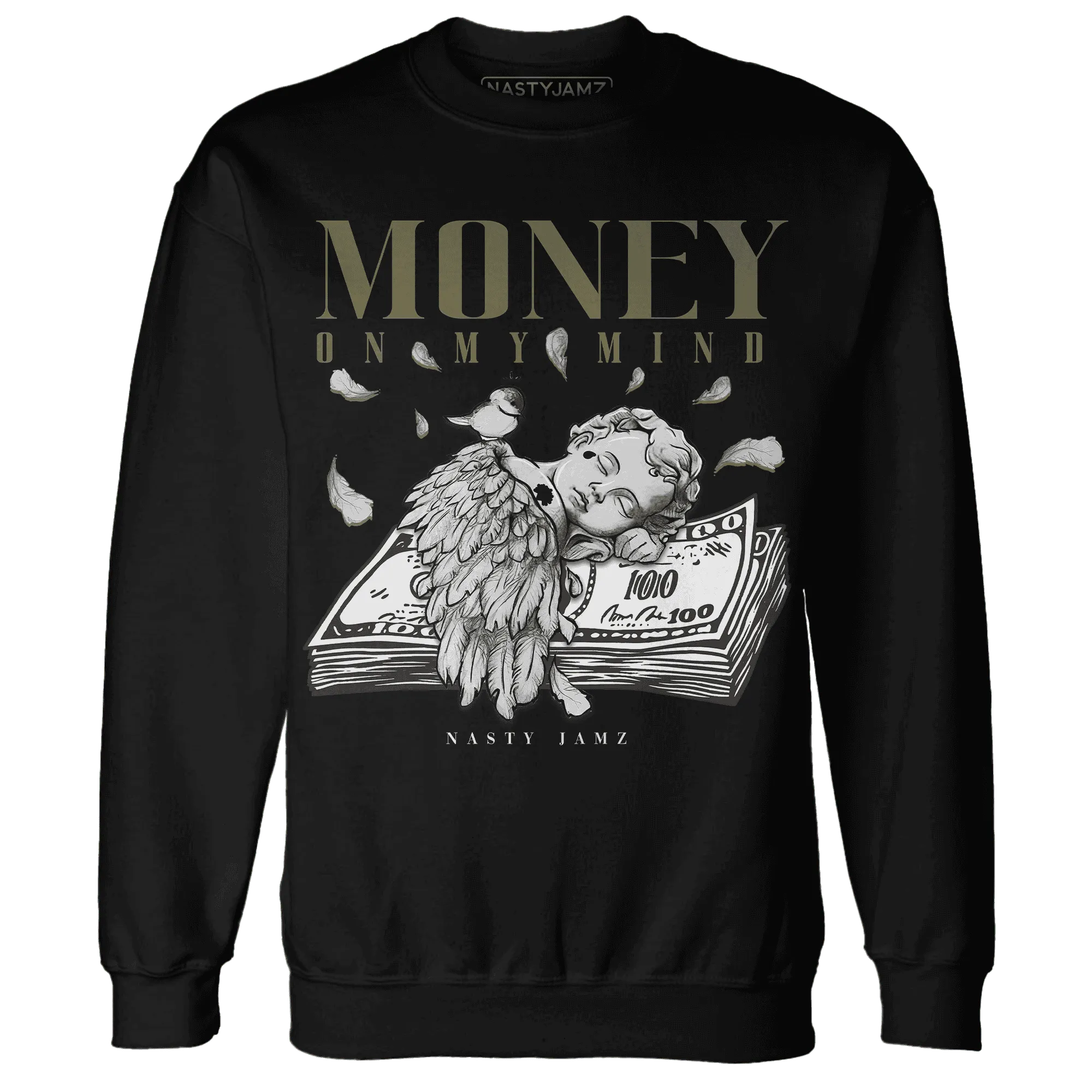 Medium-Olive-1s-NastyJamz-Sweatshirt-Match-Money-On-My-Mind-Angel