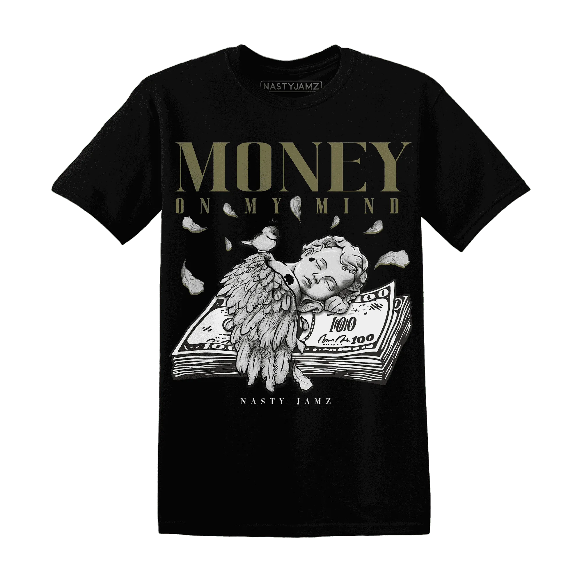 Medium-Olive-1s-NastyJamz-T-Shirt-Match-Money-On-My-Mind-Angel
