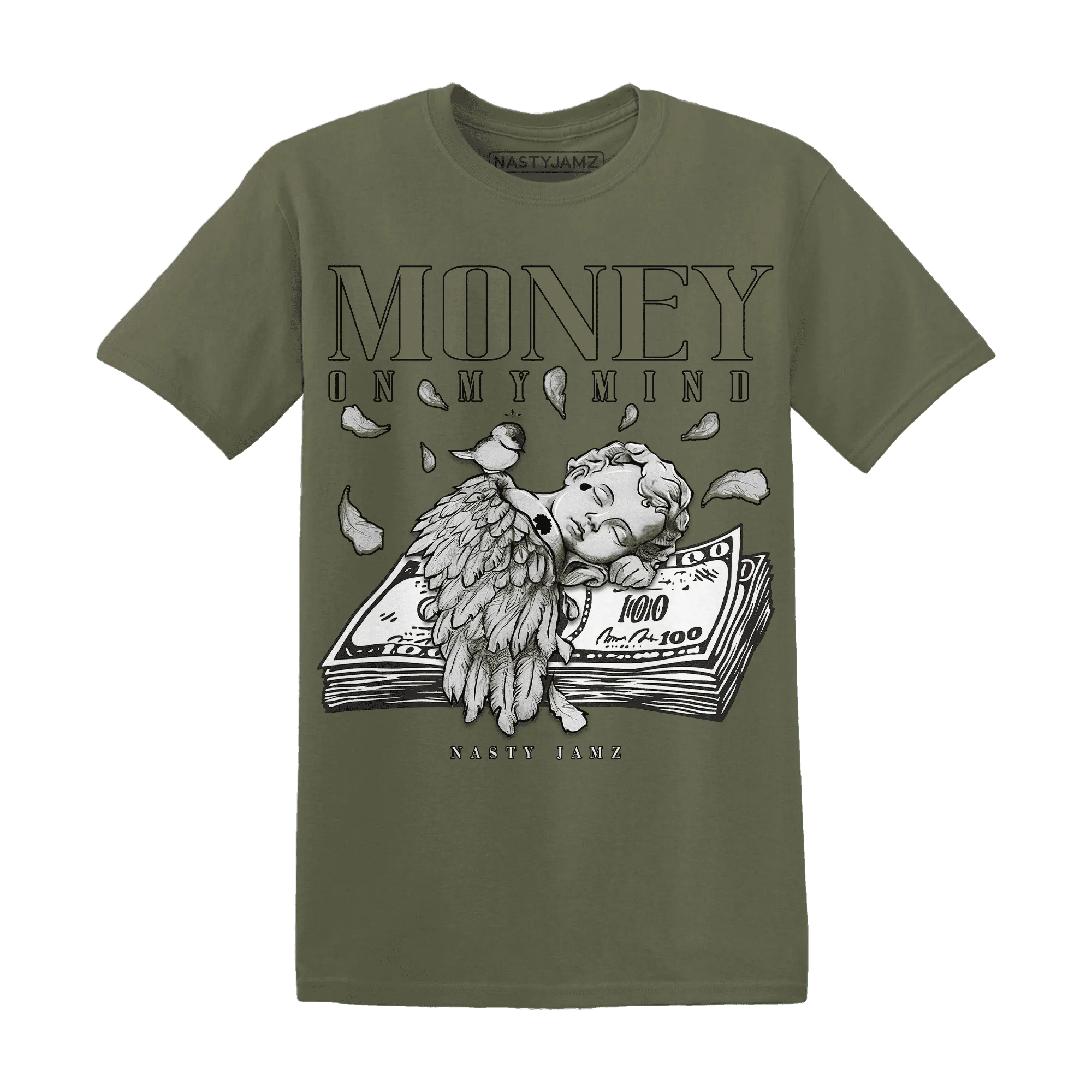 Medium-Olive-1s-NastyJamz-T-Shirt-Match-Money-On-My-Mind-Angel