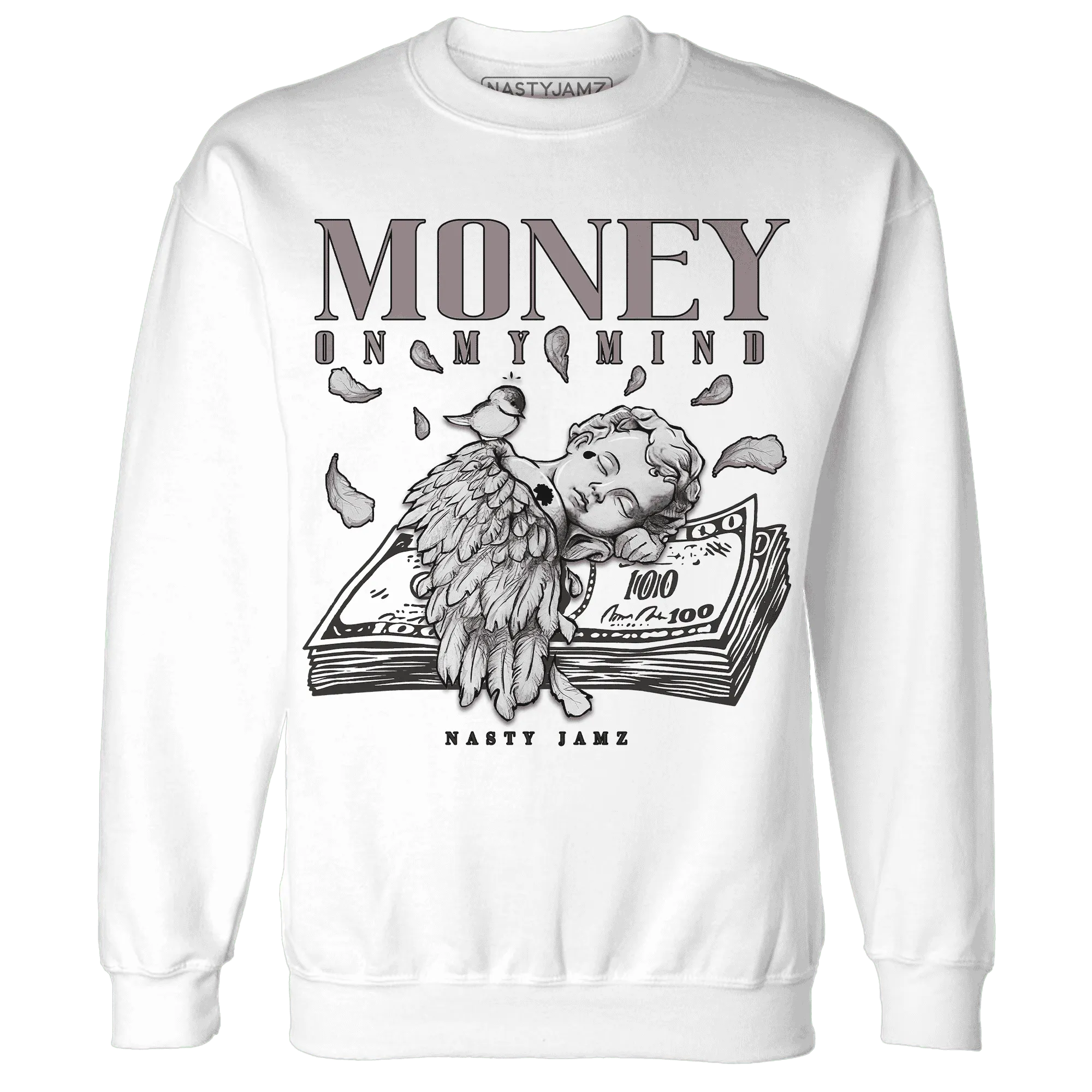 Black-Violet-Ore-3s-NastyJamz-Sweatshirt-Match-Money-On-My-Mind-Angel