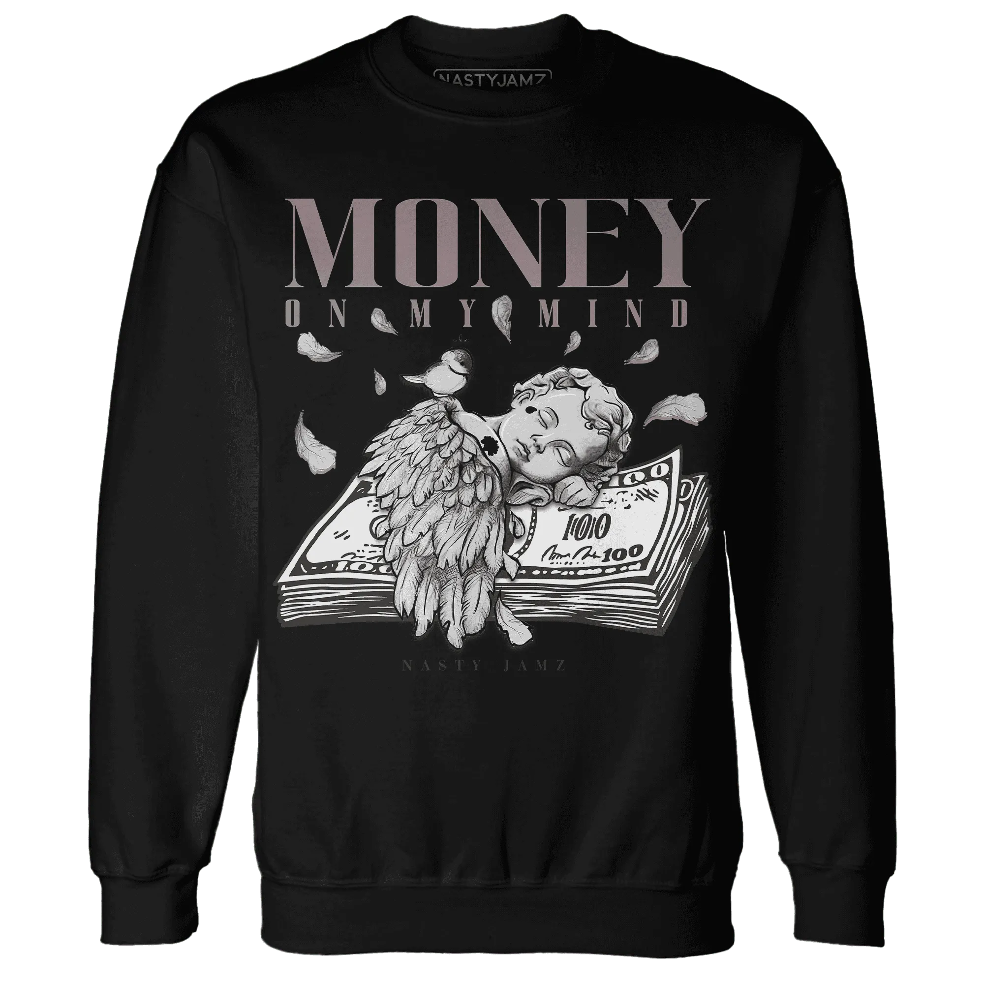 Black-Violet-Ore-3s-NastyJamz-Sweatshirt-Match-Money-On-My-Mind-Angel