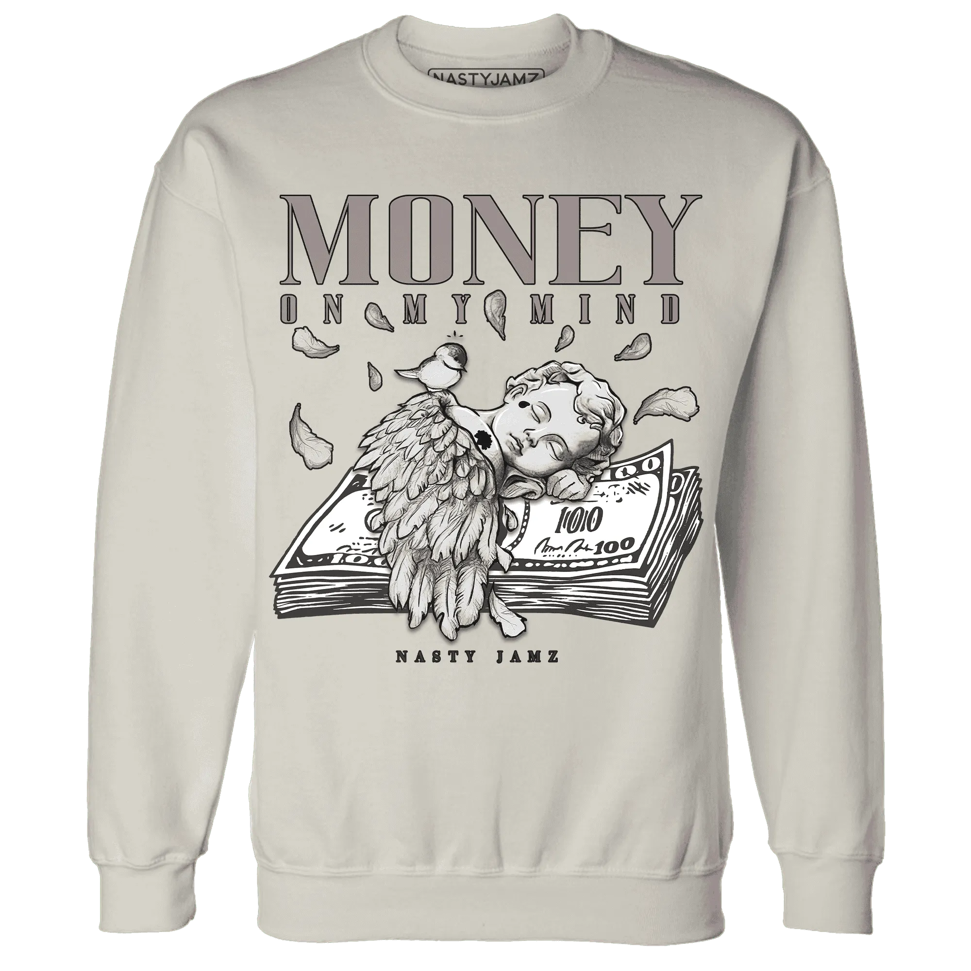 Black-Violet-Ore-3s-NastyJamz-Sweatshirt-Match-Money-On-My-Mind-Angel