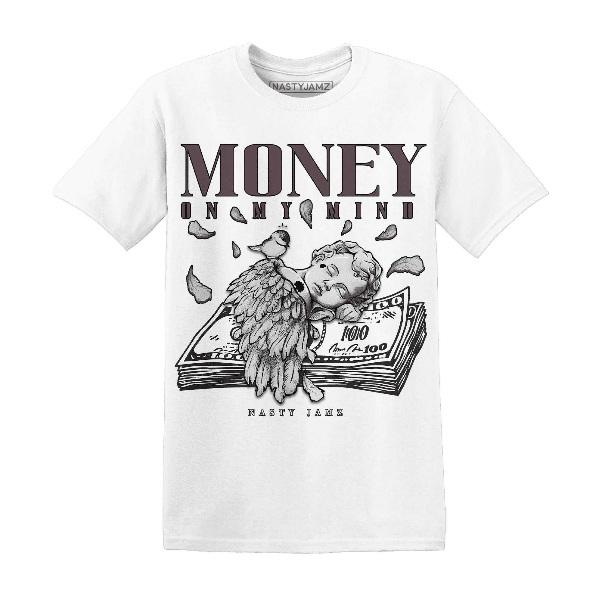 Burgundy-Crush-3s-NastyJamz-T-Shirt-Match-Money-On-My-Mind-Angel