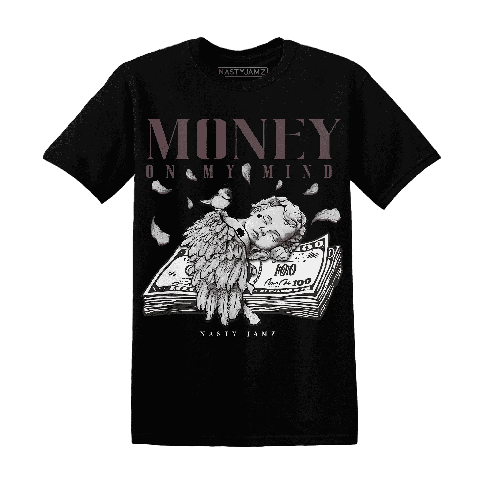 Burgundy-Crush-3s-NastyJamz-T-Shirt-Match-Money-On-My-Mind-Angel