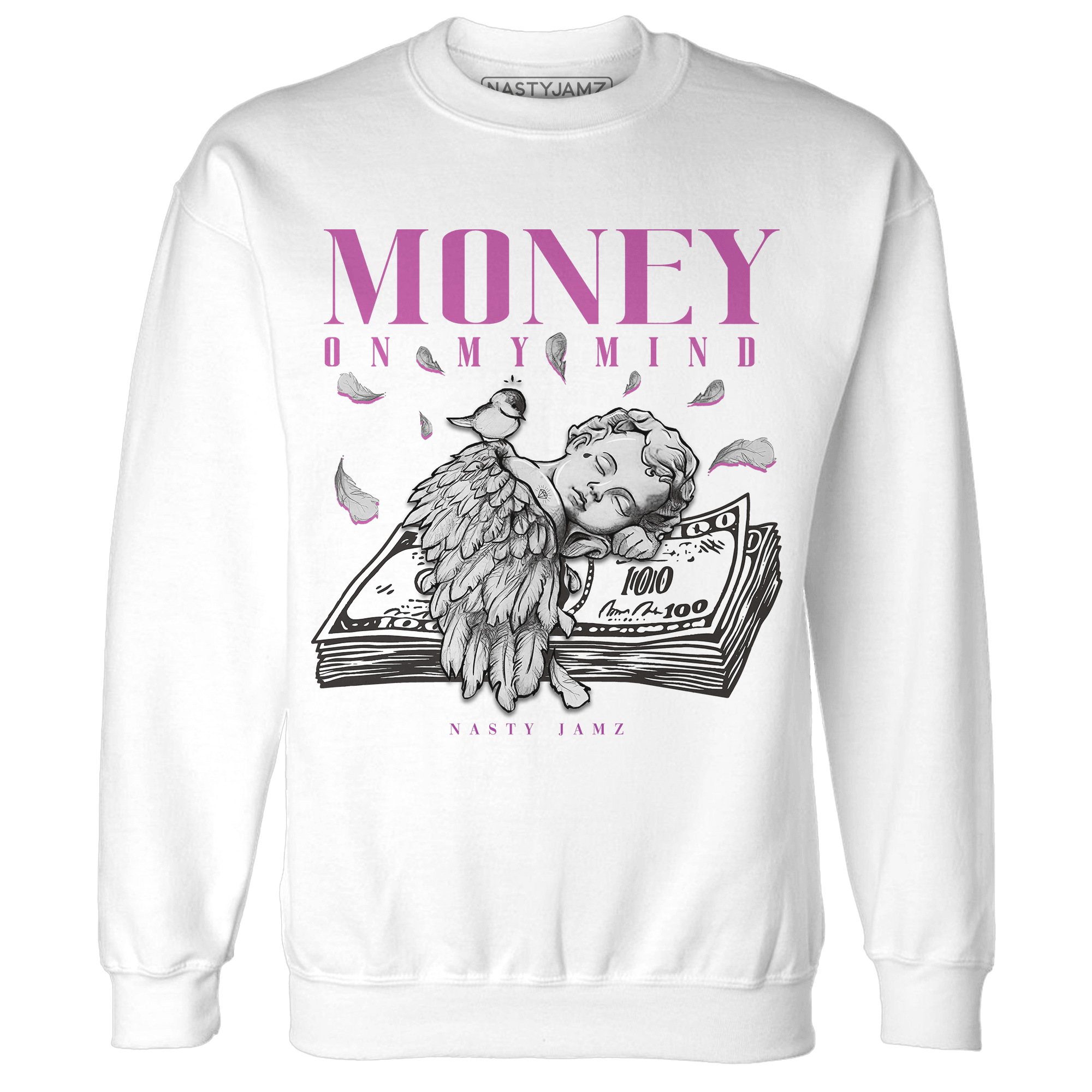 GS Hyper Violet 4s Sweatshirt Match Money On My Mind Angel - NastyJamz