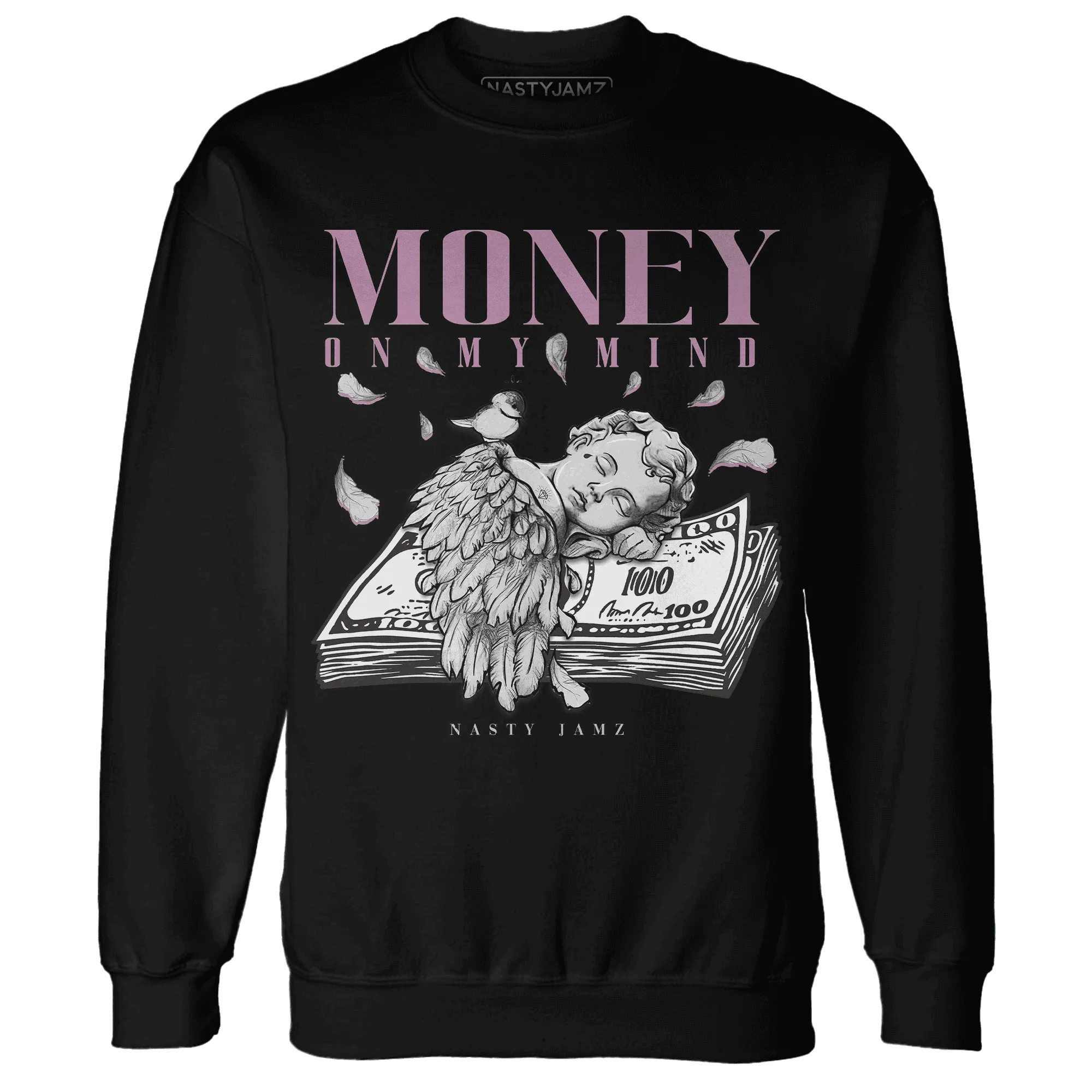 Orchid-Neutral-Grey-Black-White-4s-Sweatshirt-Match-Money-On-My-Mind-Angel