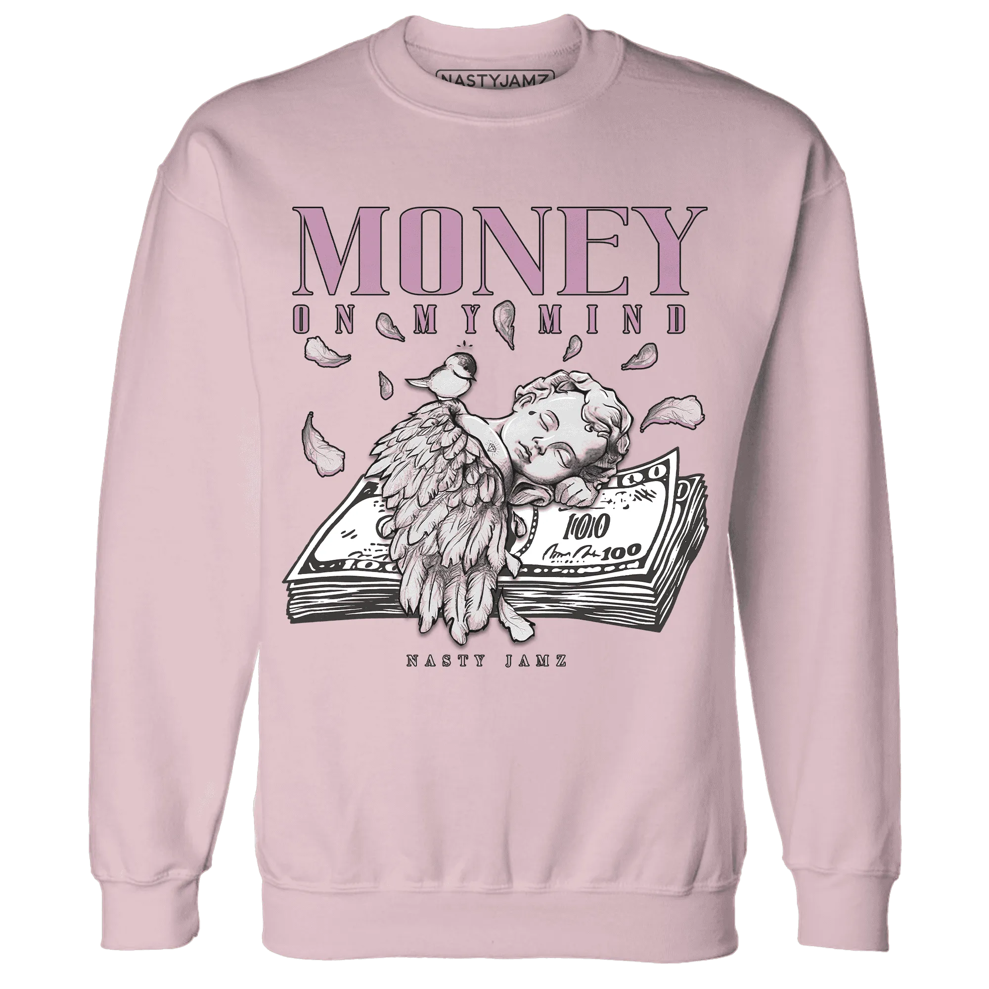 Orchid-Neutral-Grey-Black-White-4s-Sweatshirt-Match-Money-On-My-Mind-Angel