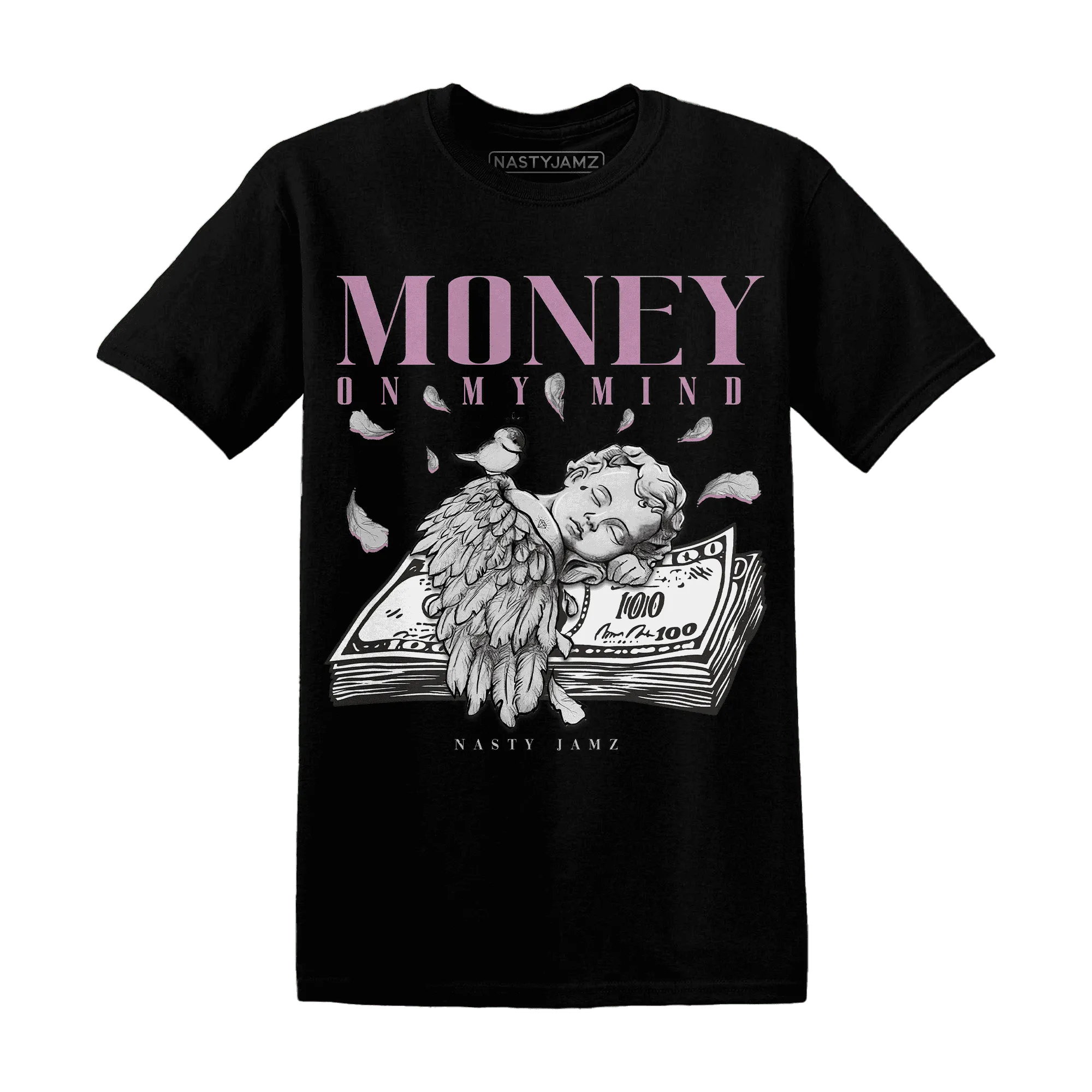 Orchid-Neutral-Grey-Black-White-4s-T-Shirt-Match-Money-On-My-Mind-Angel