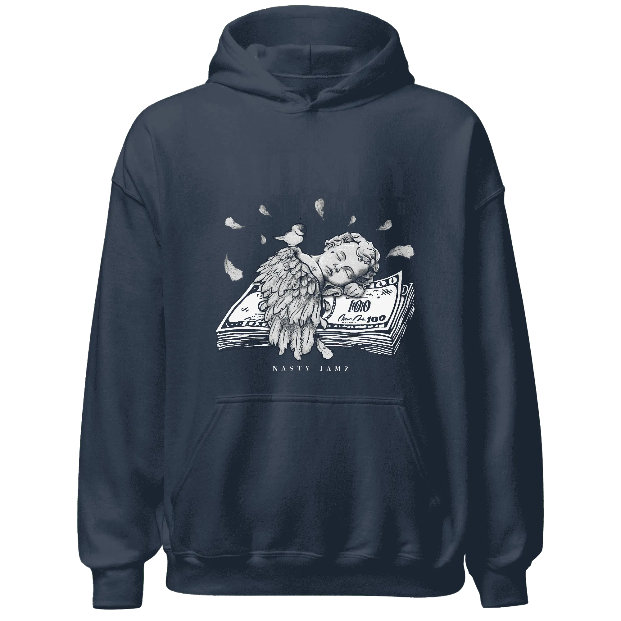 White-Navy-6s-Hoodie-Match-Money-On-My-Mind-Angel