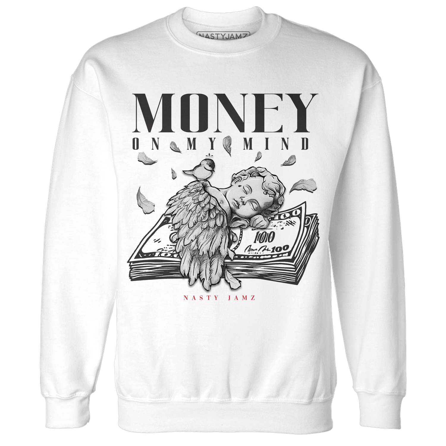 Jumman Jack University Red Sweatshirt Match Money On My Mind Angel - NastyJamz