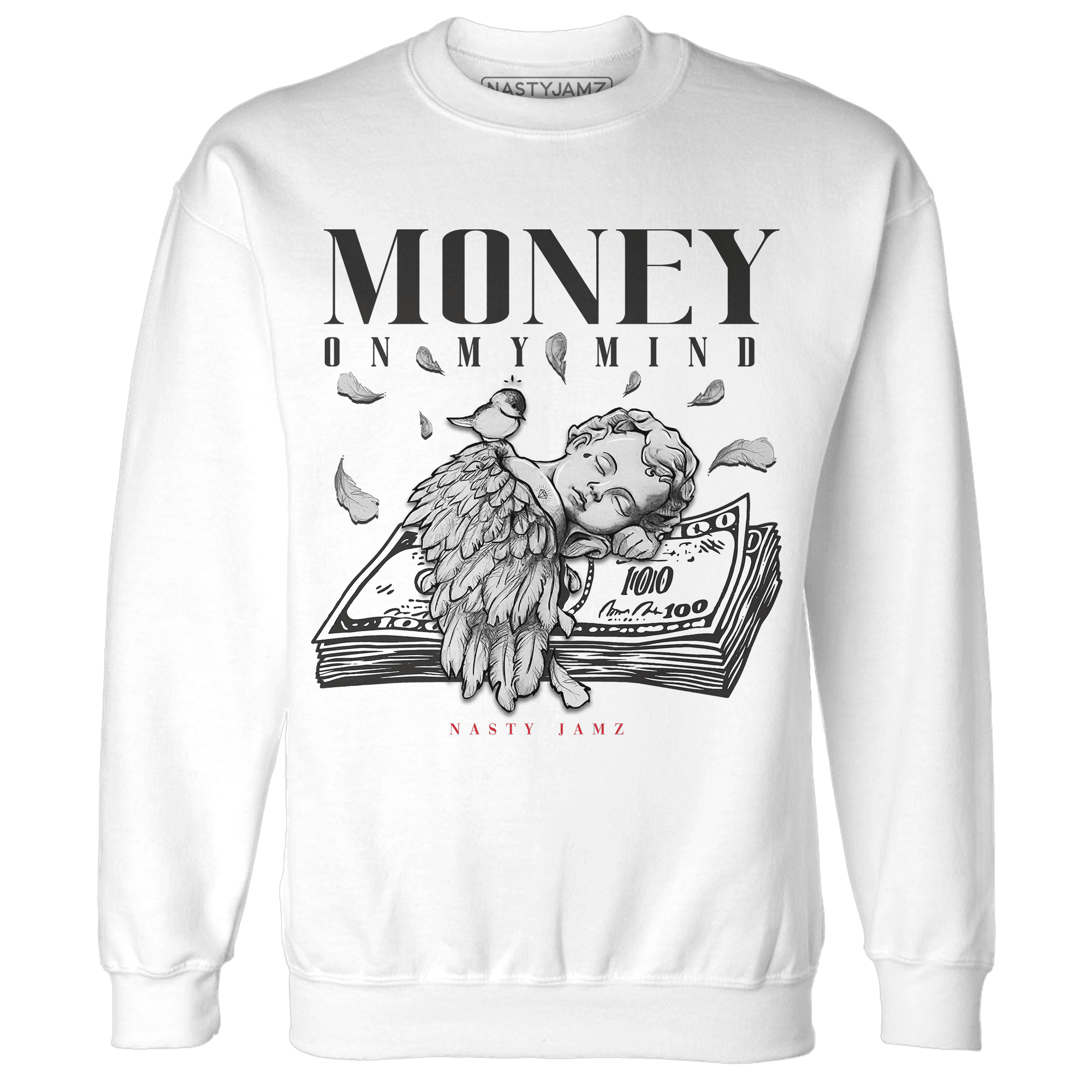 Jumman Jack University Red Sweatshirt Match Money On My Mind Angel - NastyJamz