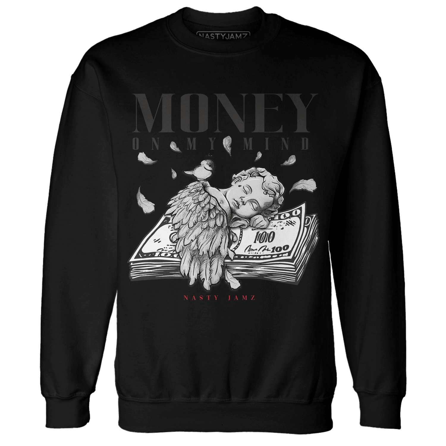 Jumman Jack University Red Sweatshirt Match Money On My Mind Angel - NastyJamz