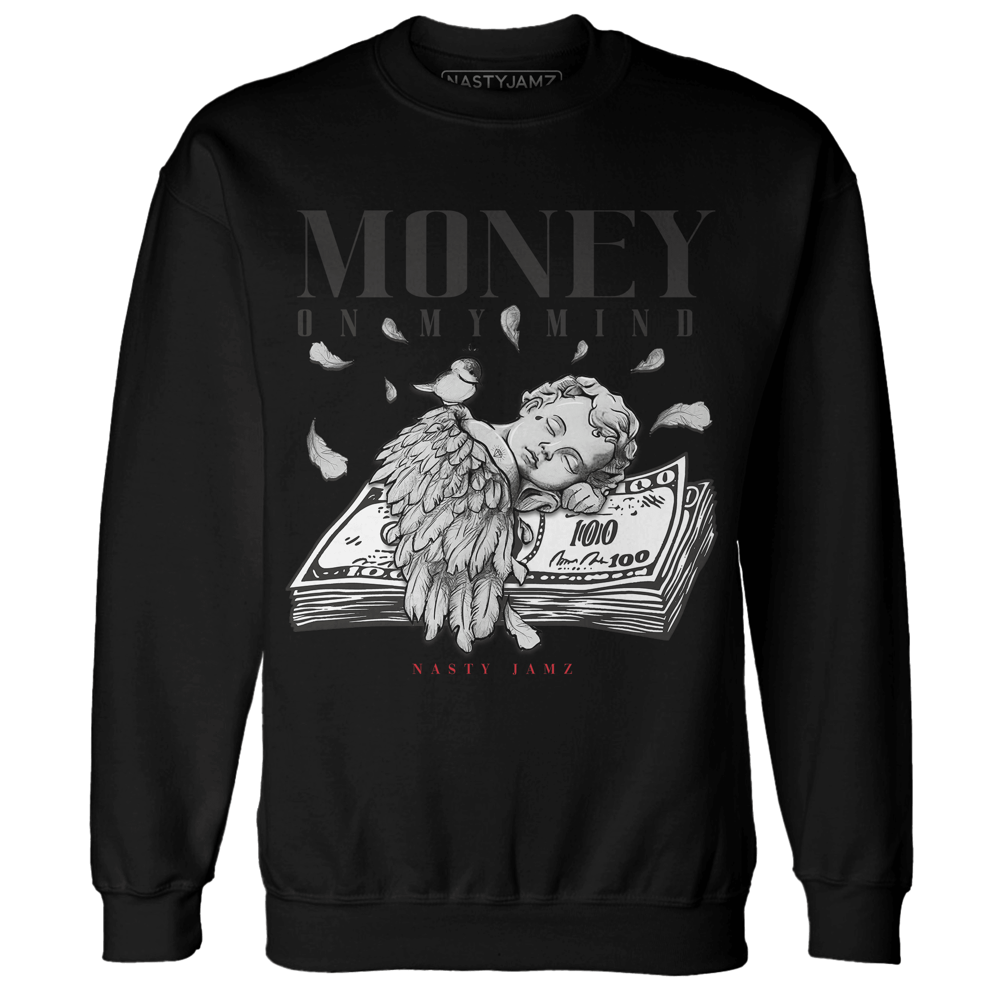 Jumman Jack University Red Sweatshirt Match Money On My Mind Angel - NastyJamz