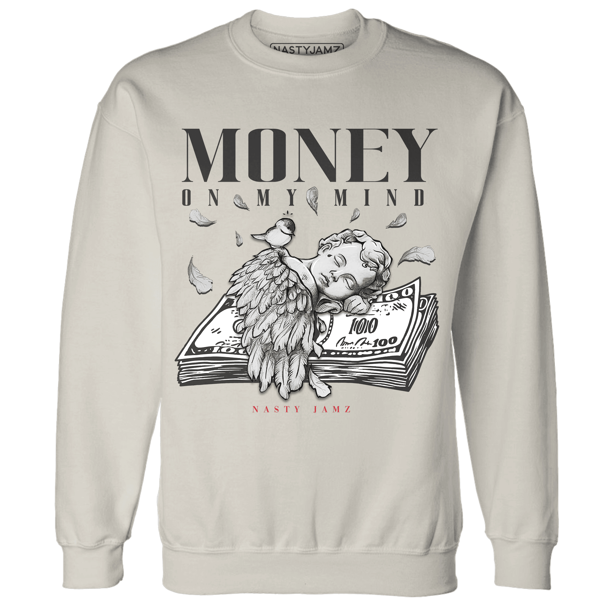 Jumman Jack University Red Sweatshirt Match Money On My Mind Angel - NastyJamz