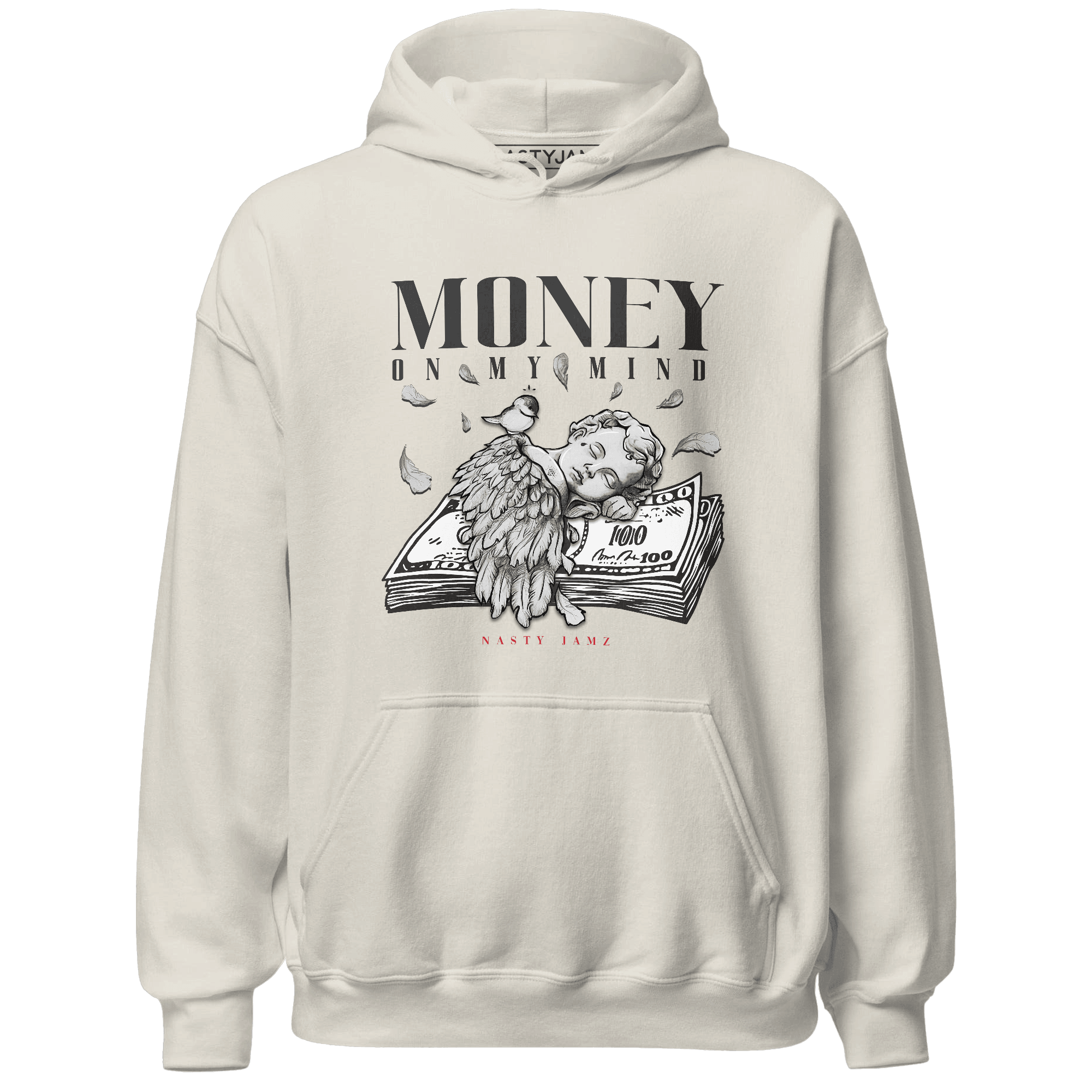 Jumman Jack University Red Hoodie Match Money On My Mind Angel - NastyJamz