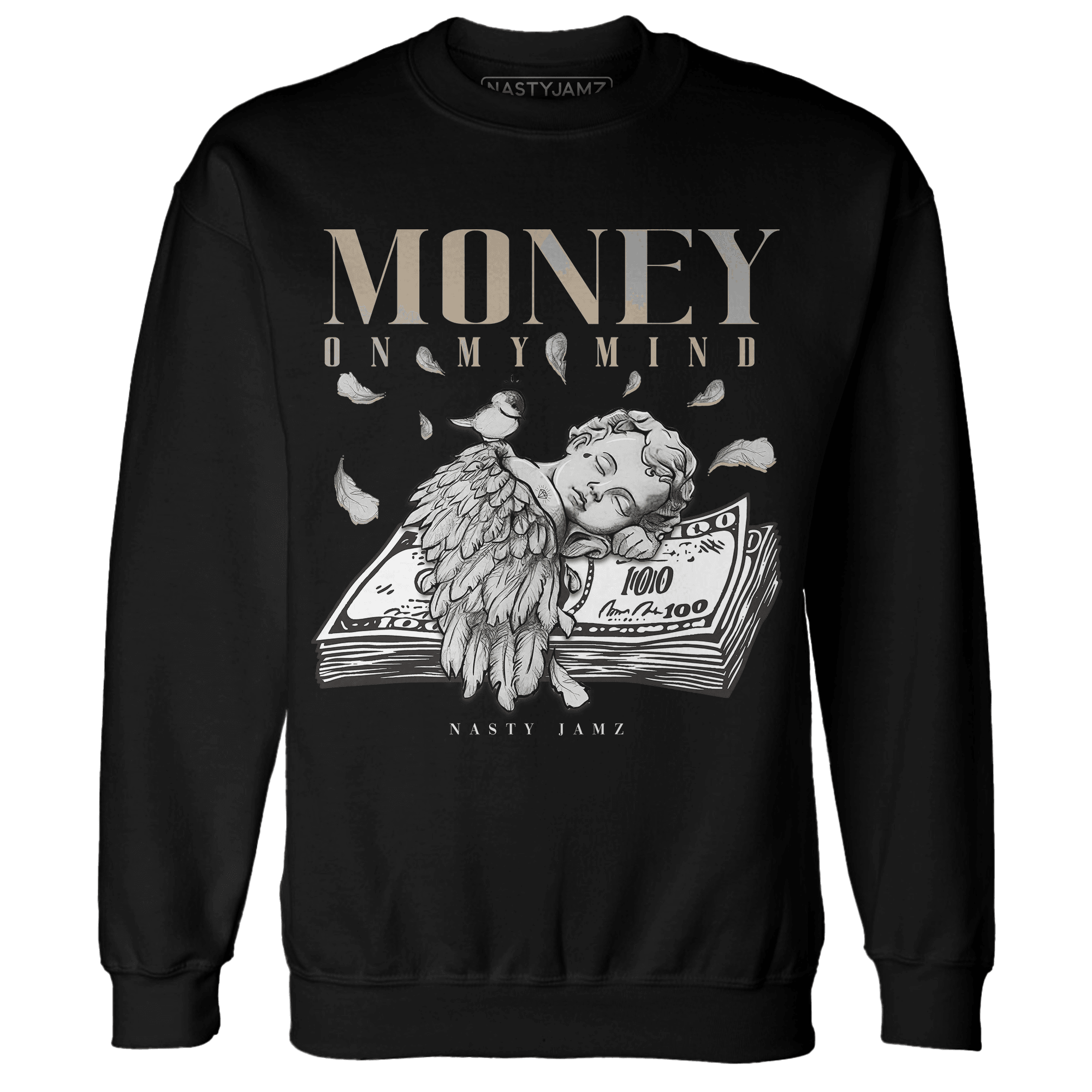 Latte 1s Sweatshirt Match Money On My Mind Angel - NastyJamz