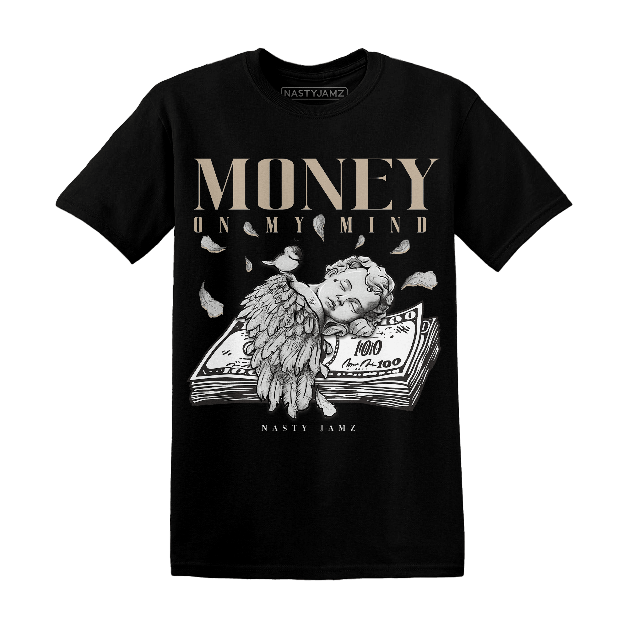 Latte 1s T Shirt Money On My Mind Angel - NastyJamz