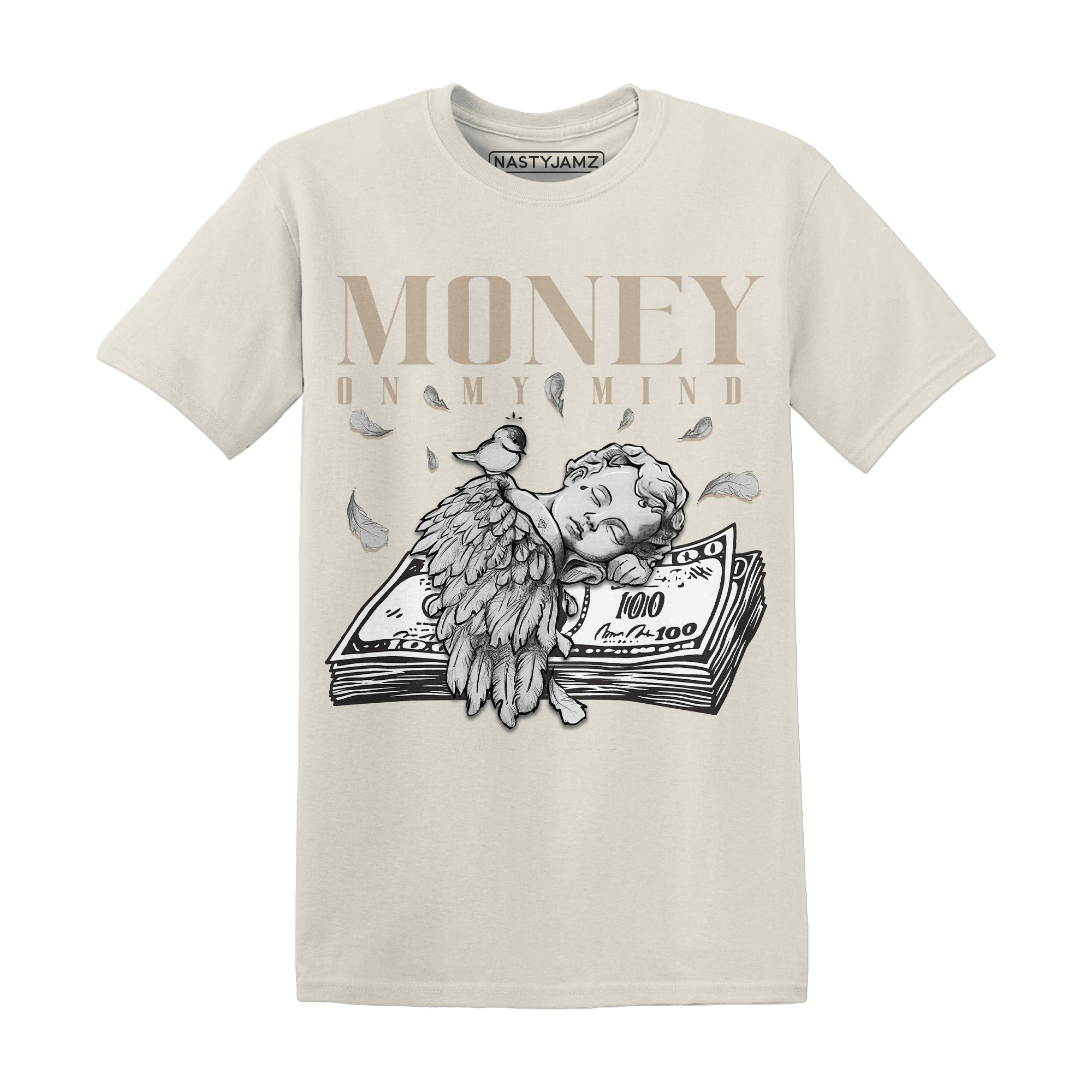 Latte 1s T Shirt Money On My Mind Angel - NastyJamz