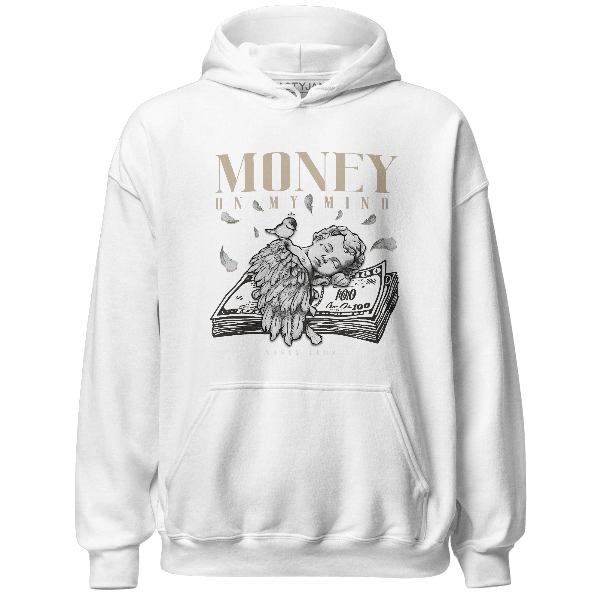 Latte 1s Hoodie Match Money On My Mind Angel - NastyJamz