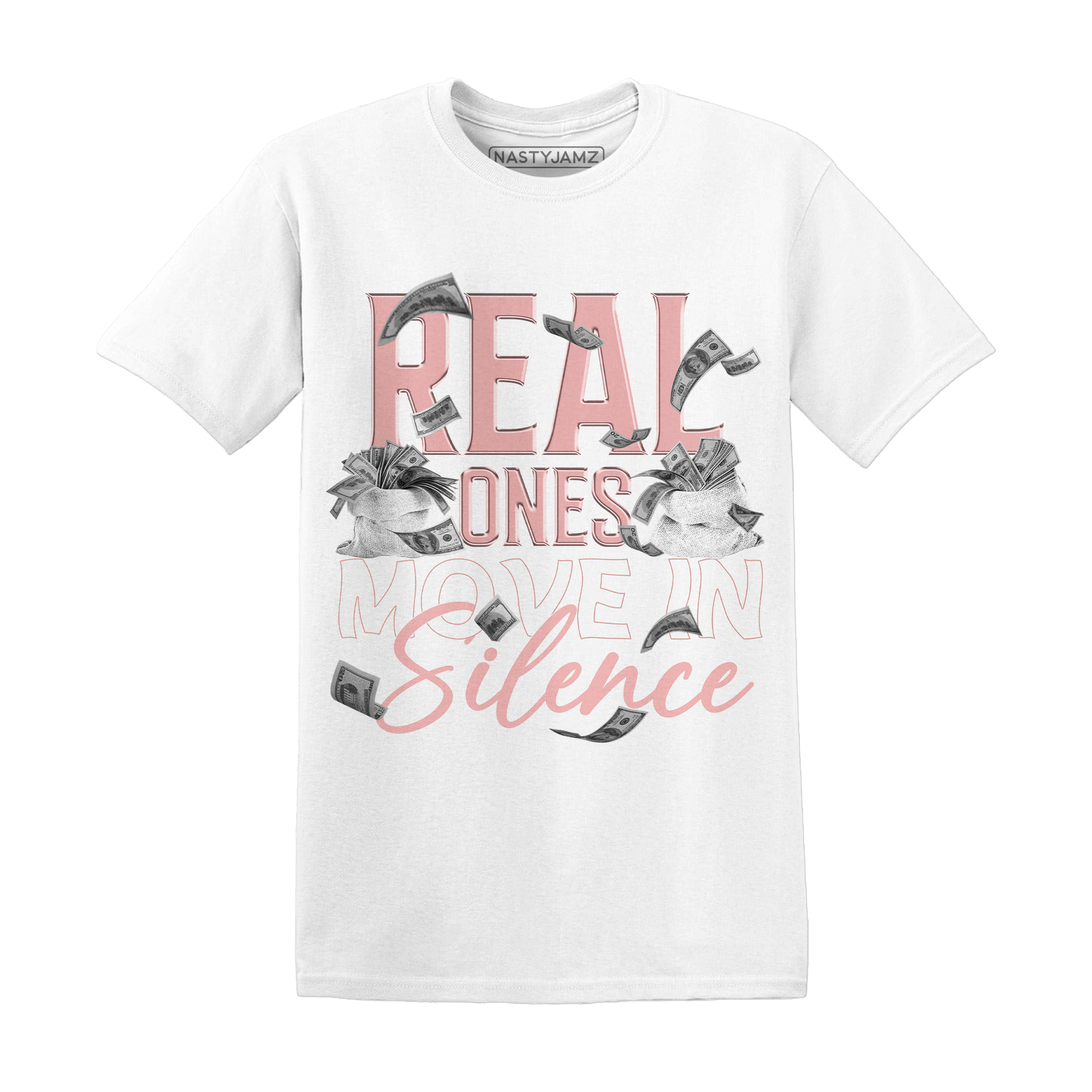Low Legend Pink 11s T Shirt Match Move In Silence Money - NastyJamz