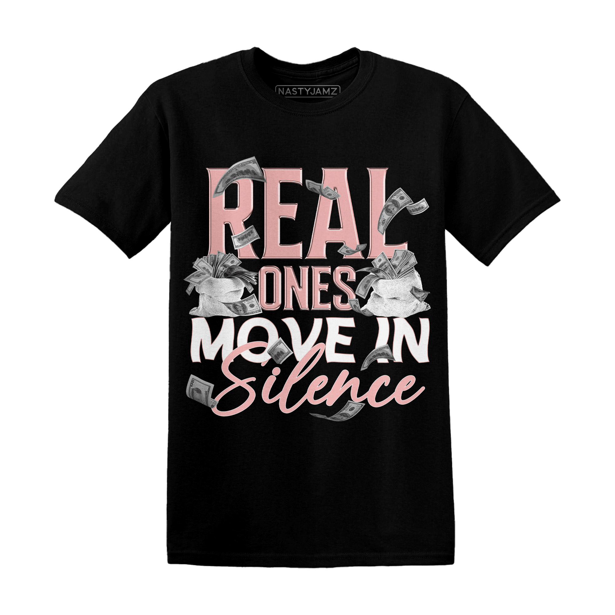 Low Legend Pink 11s T Shirt Match Move In Silence Money - NastyJamz
