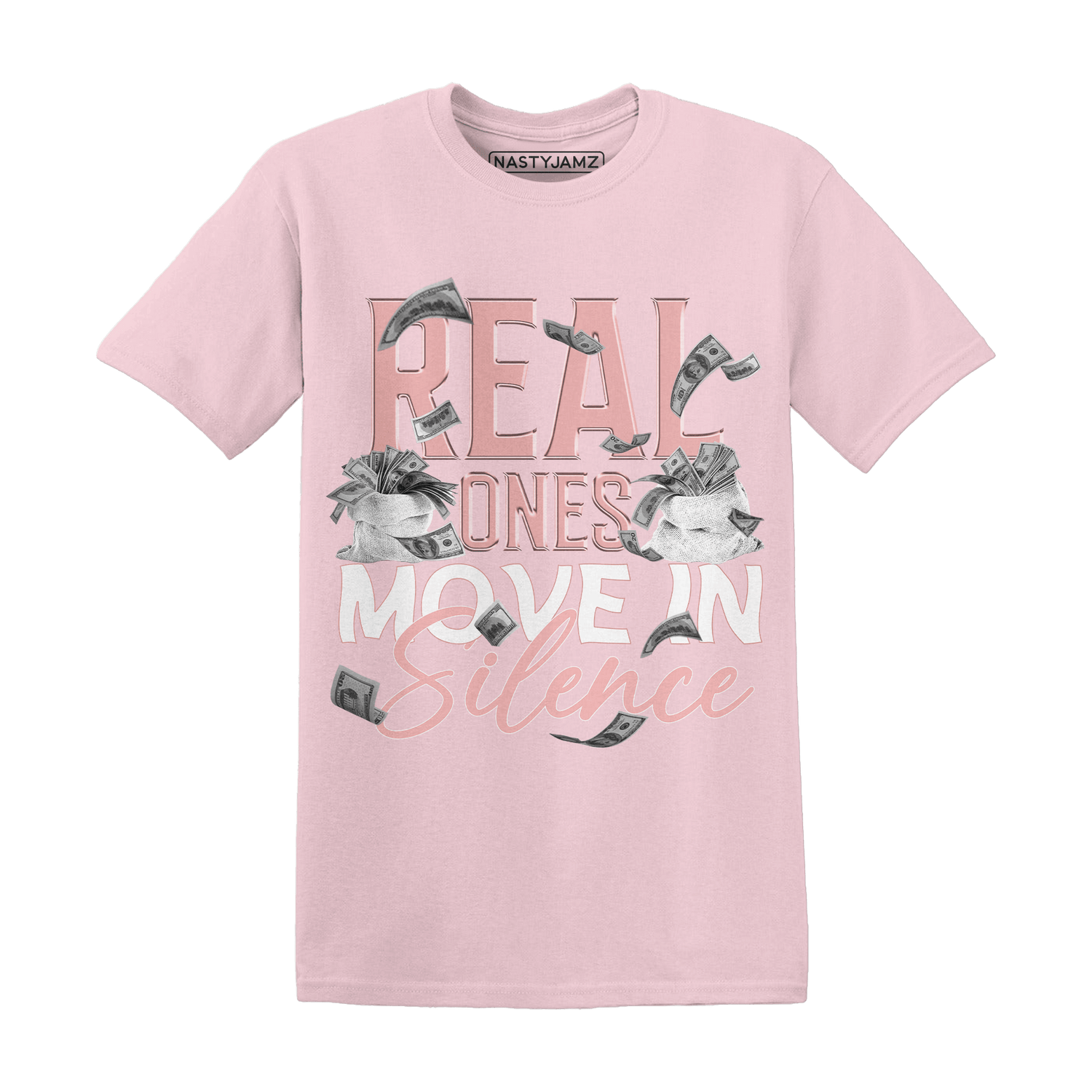Low Legend Pink 11s T Shirt Match Move In Silence Money - NastyJamz