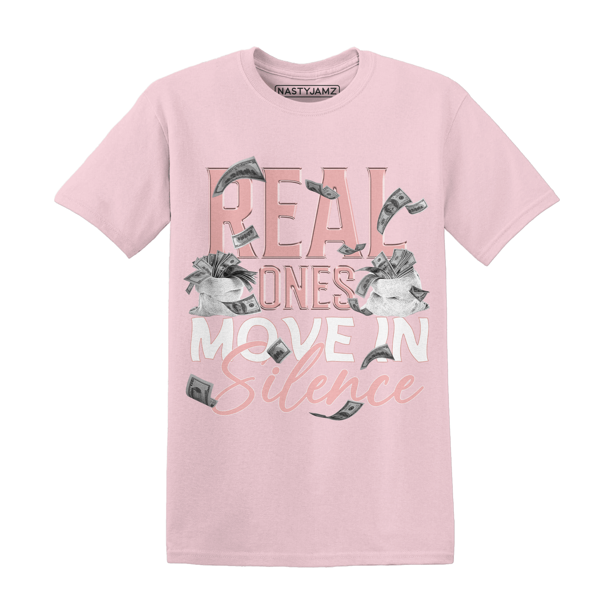 Low Legend Pink 11s T Shirt Match Move In Silence Money - NastyJamz