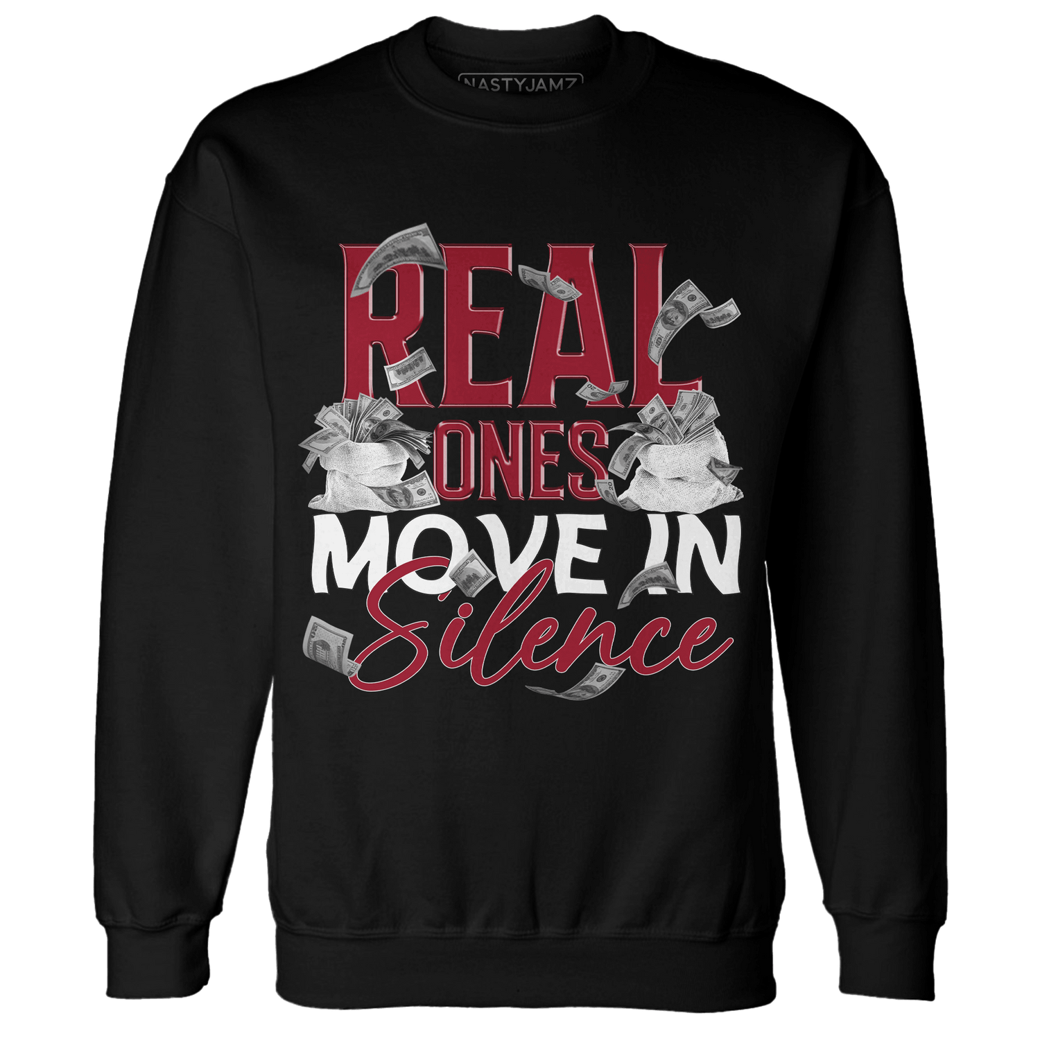 Retro Red Taxi 12s Sweatshirt Match Move In Silence Money - NastyJamz