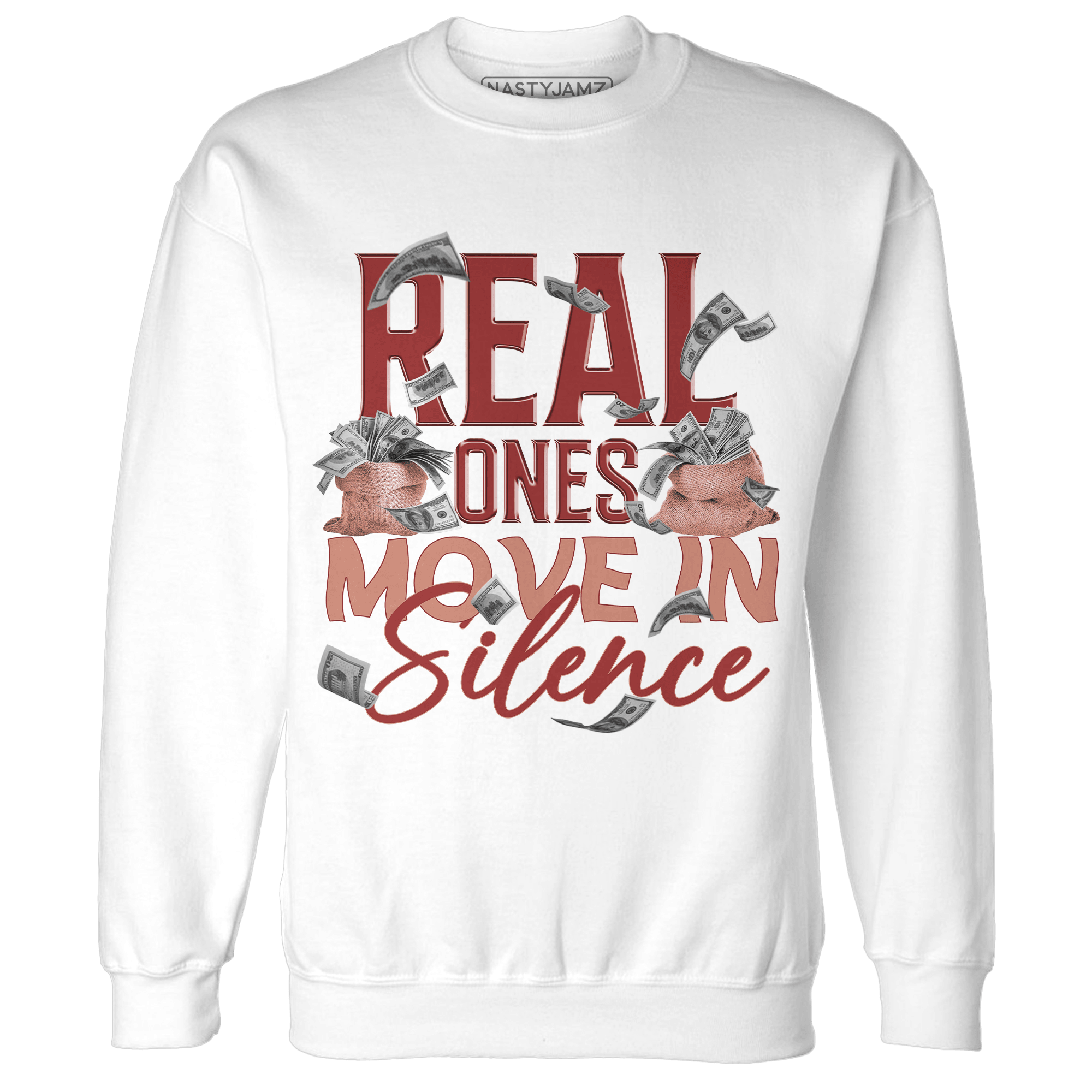 Dune Red 13s Sweatshirt Match Move In Silence Money - NastyJamz
