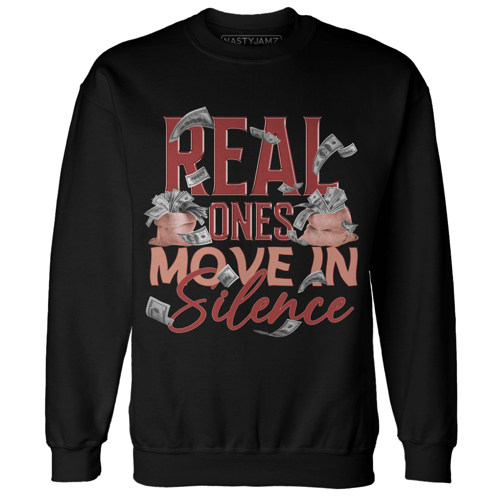 Dune Red 13s Sweatshirt Match Move In Silence Money - NastyJamz