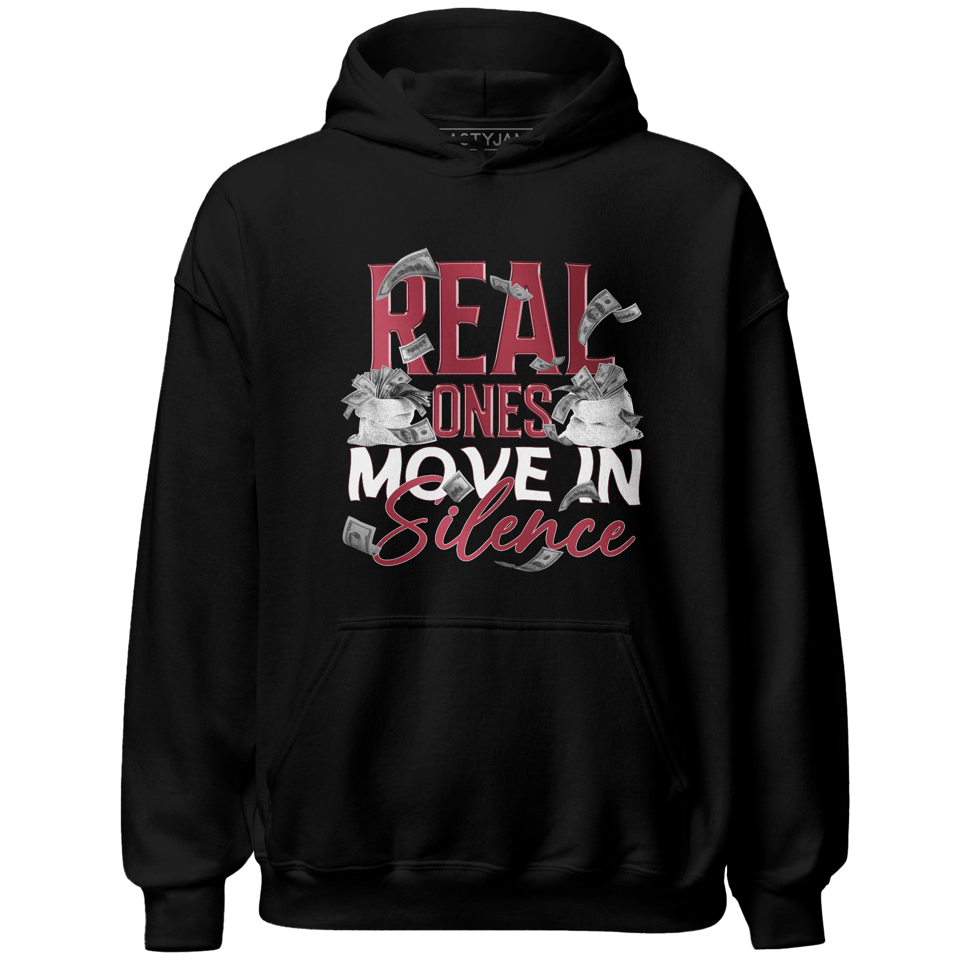 High 85 Metallic Burgundy 1s Hoodie Match Move In Silence Money - NastyJamz