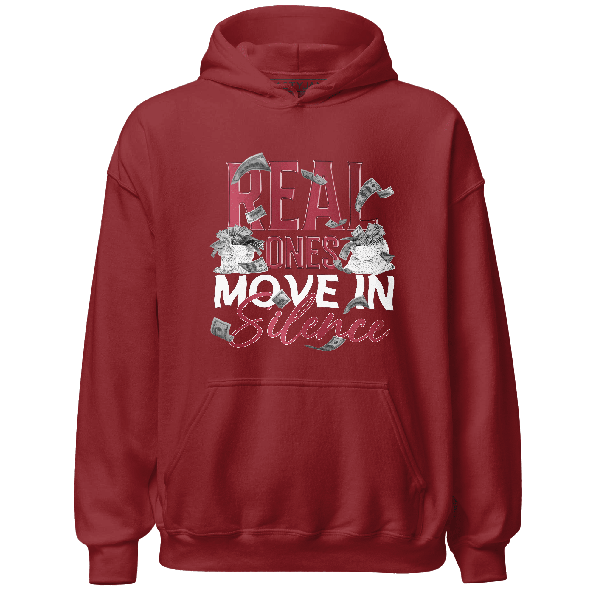 High 85 Metallic Burgundy 1s Hoodie Match Move In Silence Money - NastyJamz