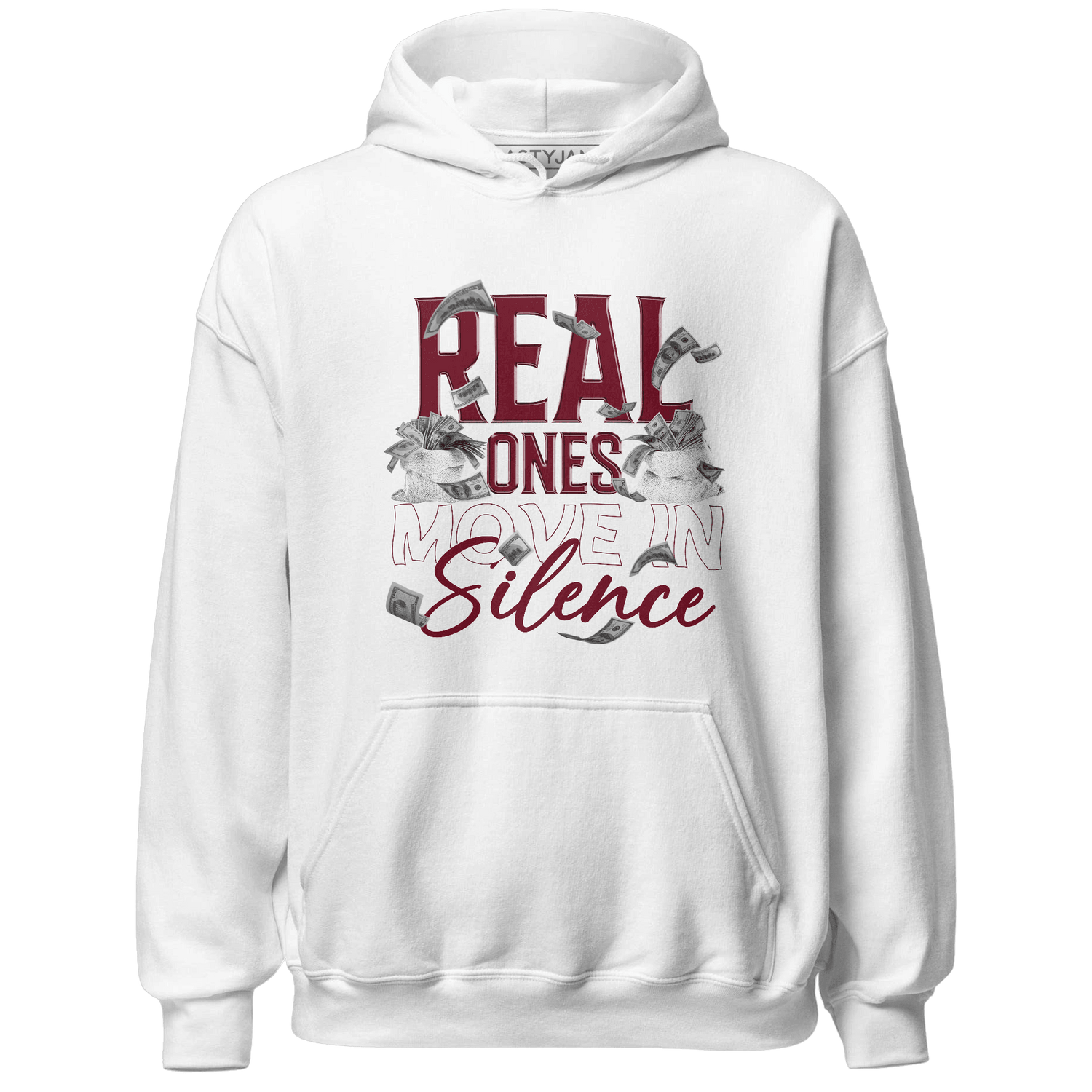 High White Team Red 1s Hoodie Match Move In Silence Money - NastyJamz