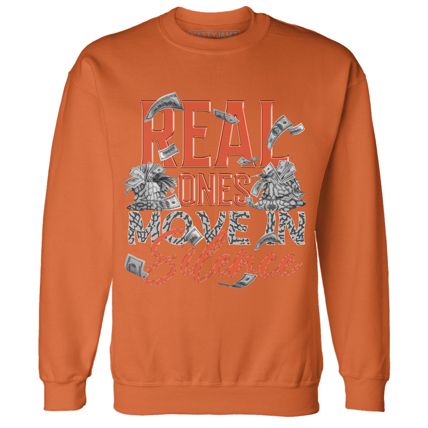 Georgia Peach 3s Sweatshirt Match Move In Silence Money - NastyJamz