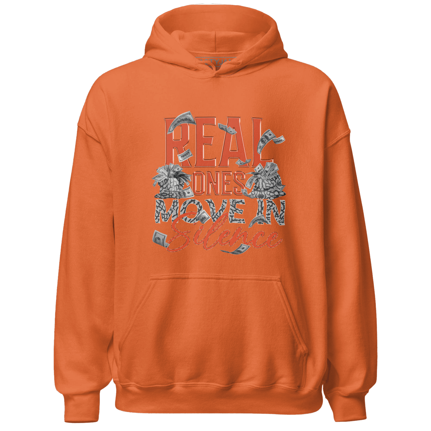 Georgia Peach 3s Hoodie Match Move In Silence Money - NastyJamz