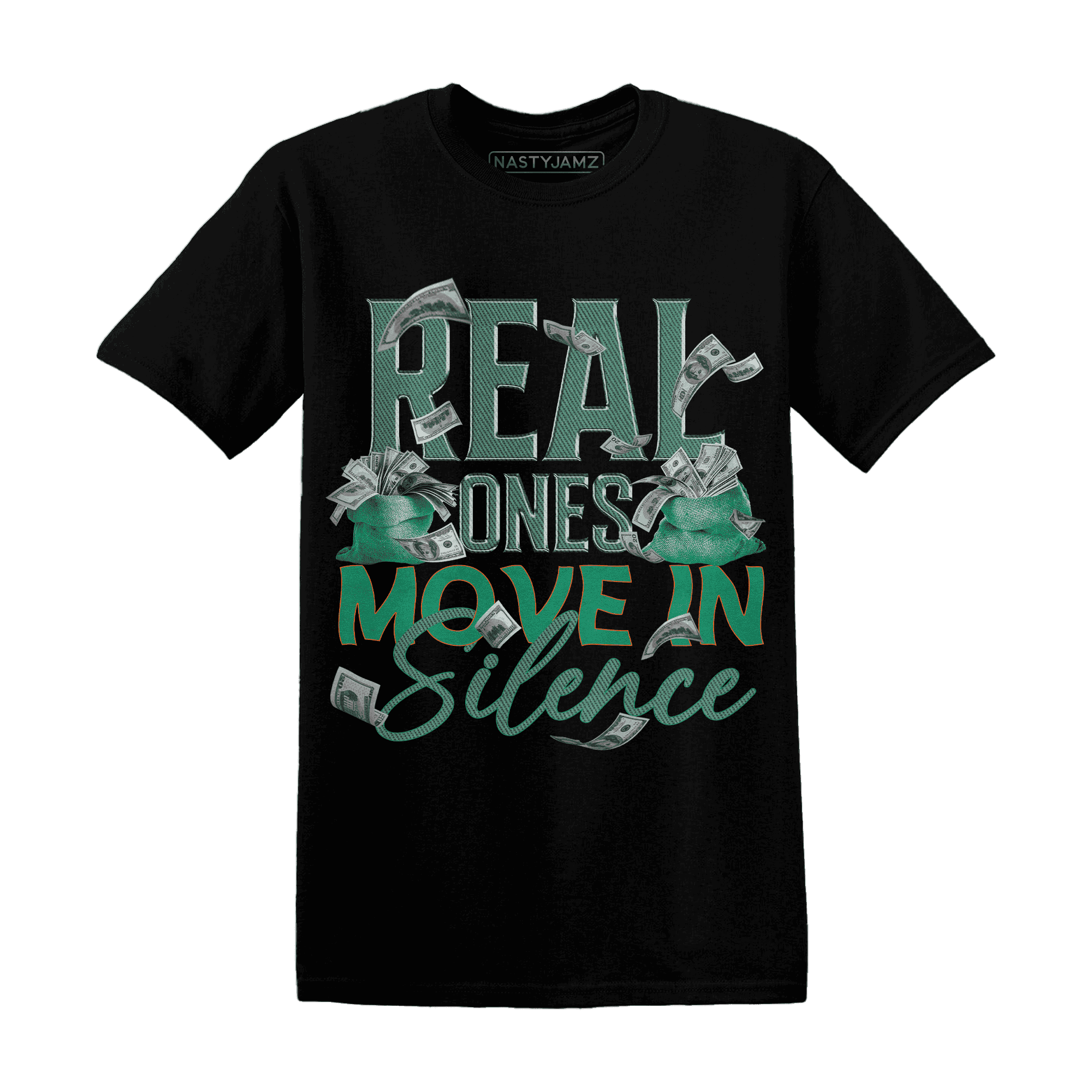 Nina CN Abney 3s T Shirt Match Move In Silence Money - NastyJamz