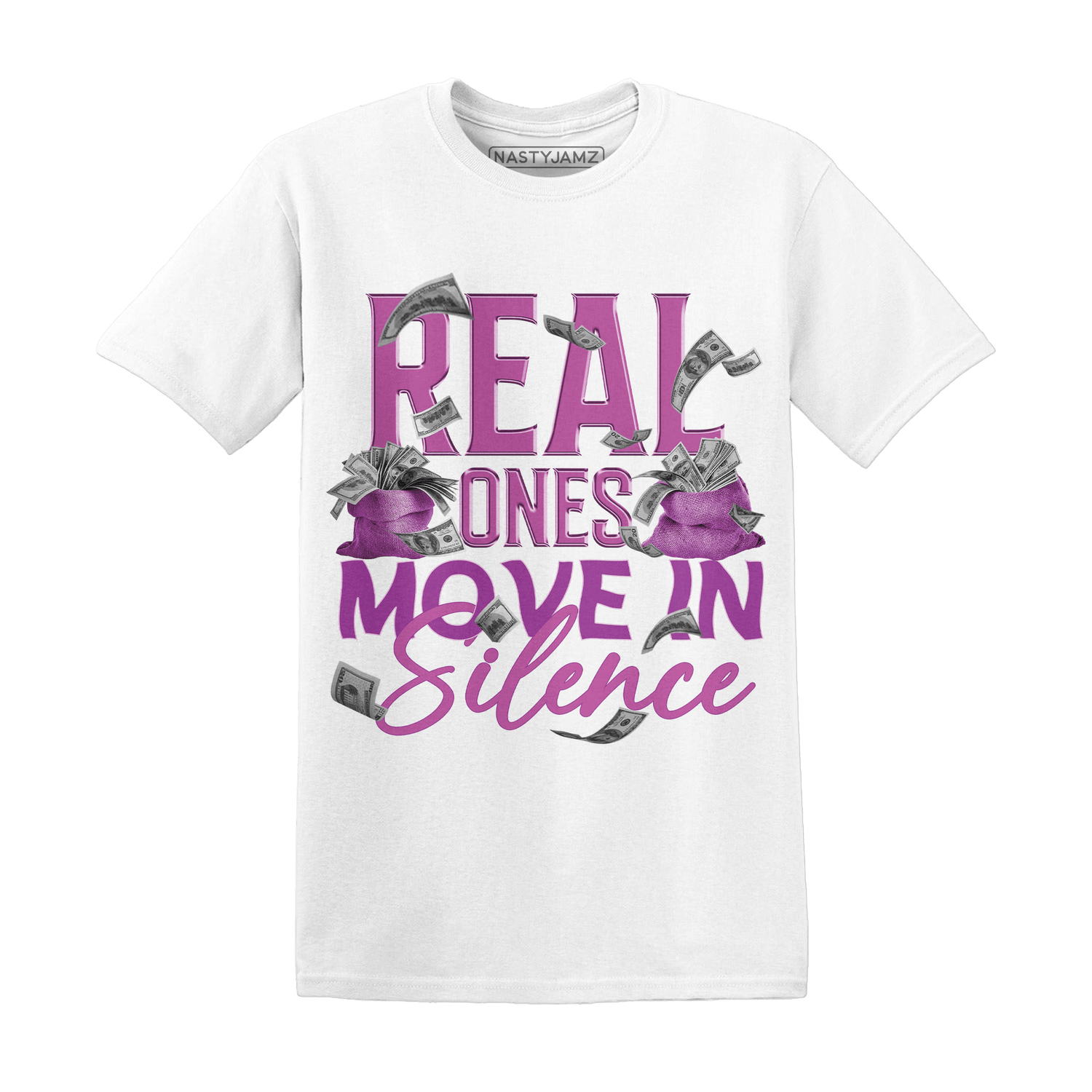 GS Hyper Violet 4s T Shirt Match Move In Silence Money - NastyJamz