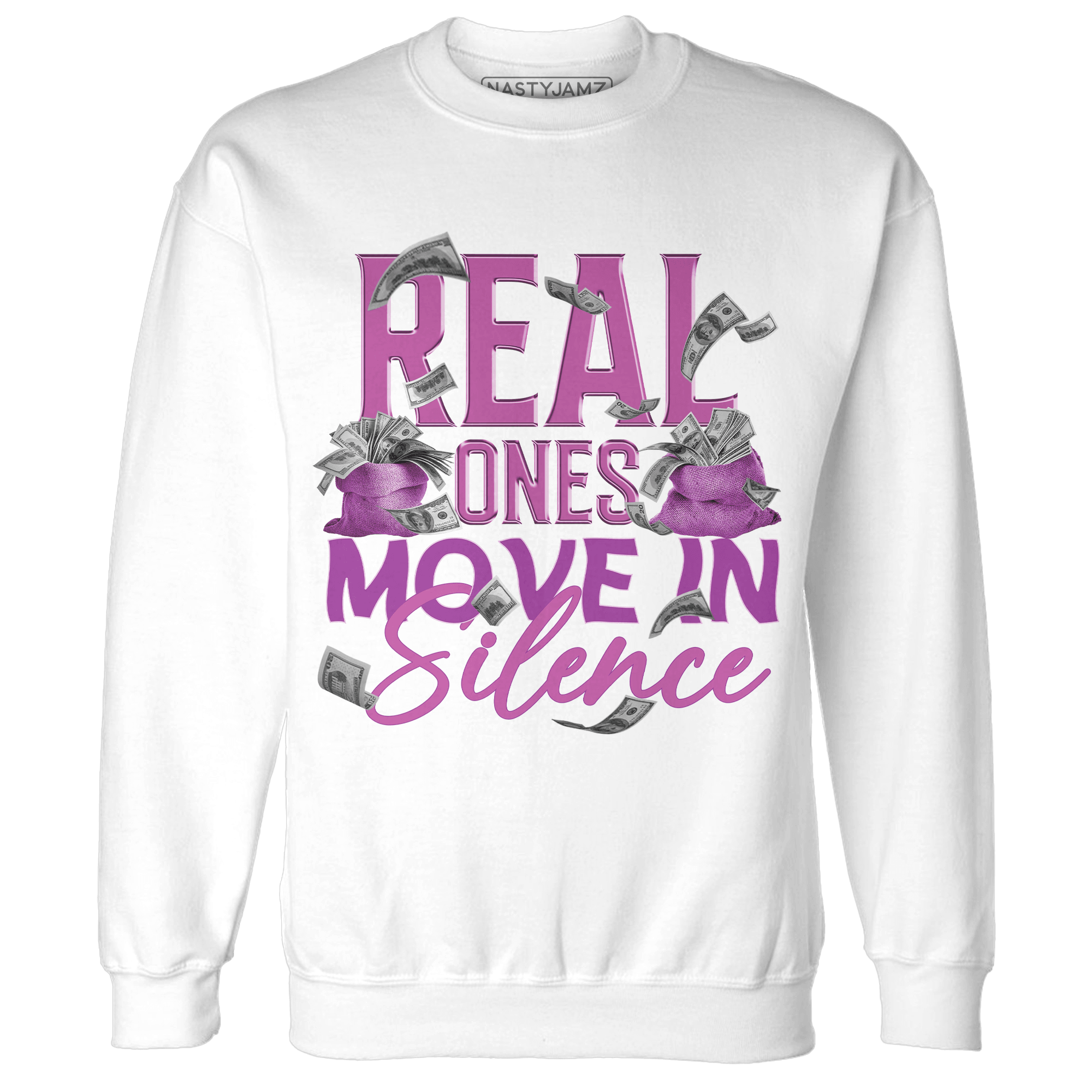 GS Hyper Violet 4s Sweatshirt Match Move In Silence Money - NastyJamz