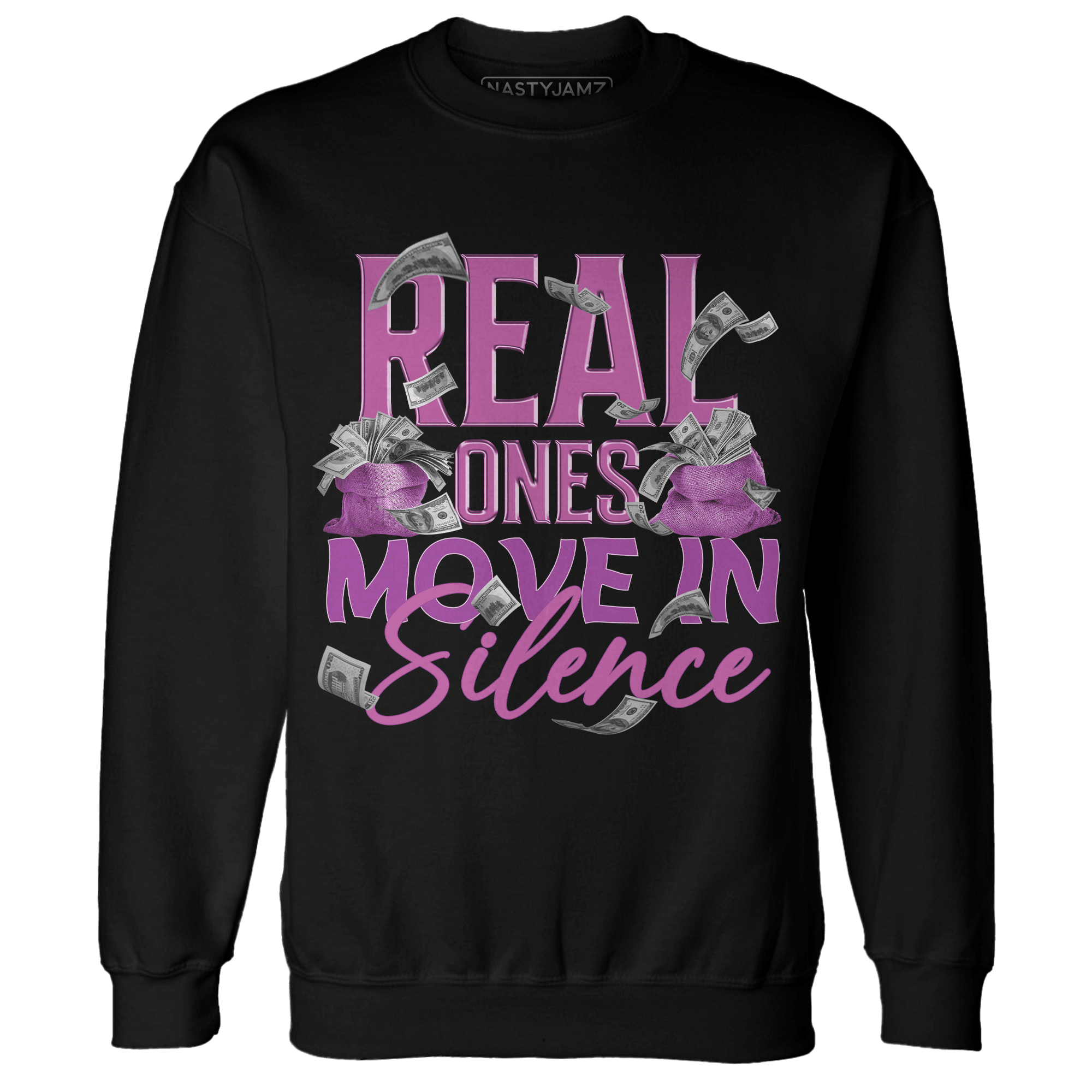 GS Hyper Violet 4s Sweatshirt Match Move In Silence Money - NastyJamz